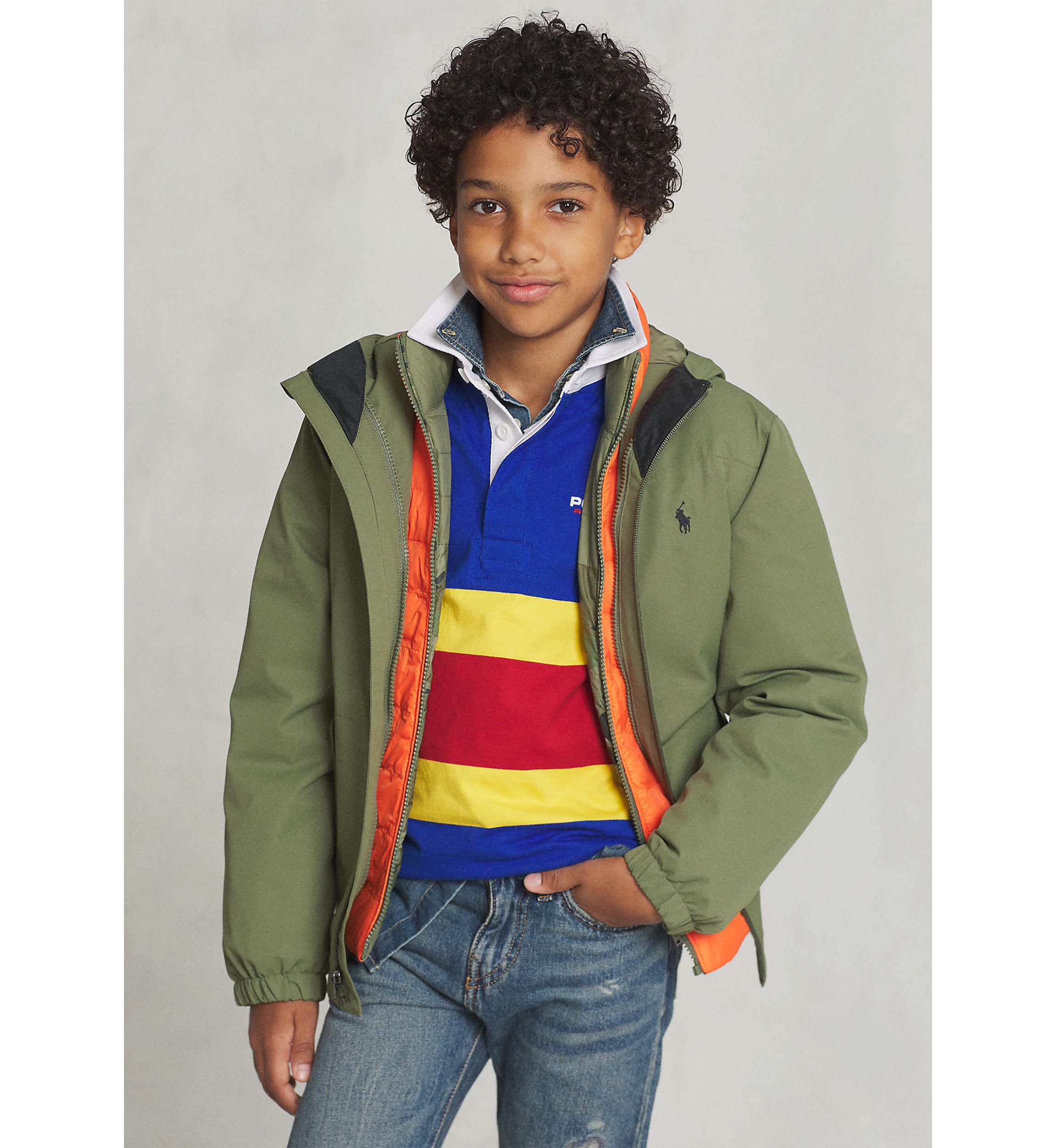 Boys 8-20/Girls 7-16 P-Layer 1 Water-Repellent Hooded Jacket