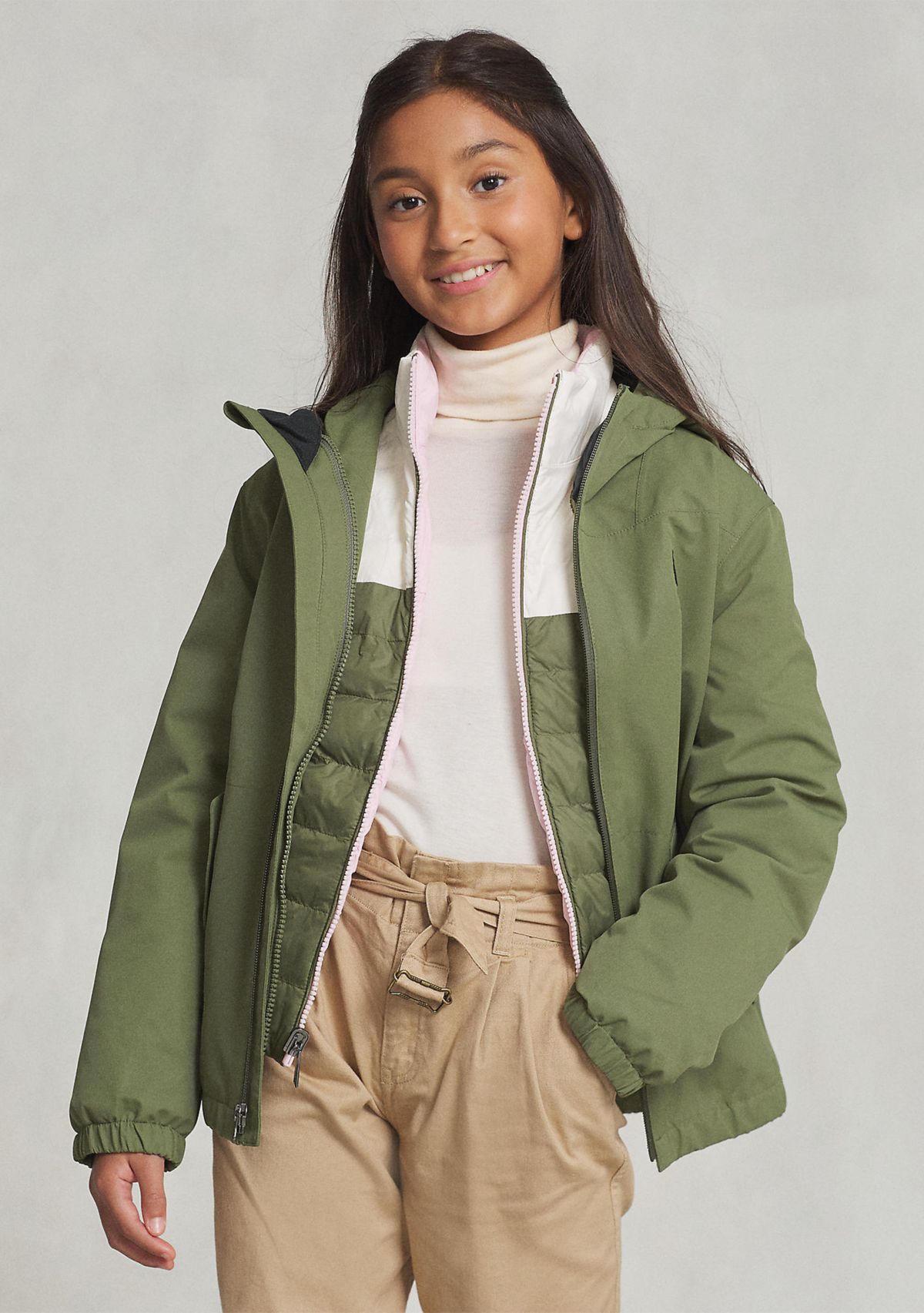 Boys 8-20/Girls 7-16 P-Layer 1 Water-Repellent Hooded Jacket