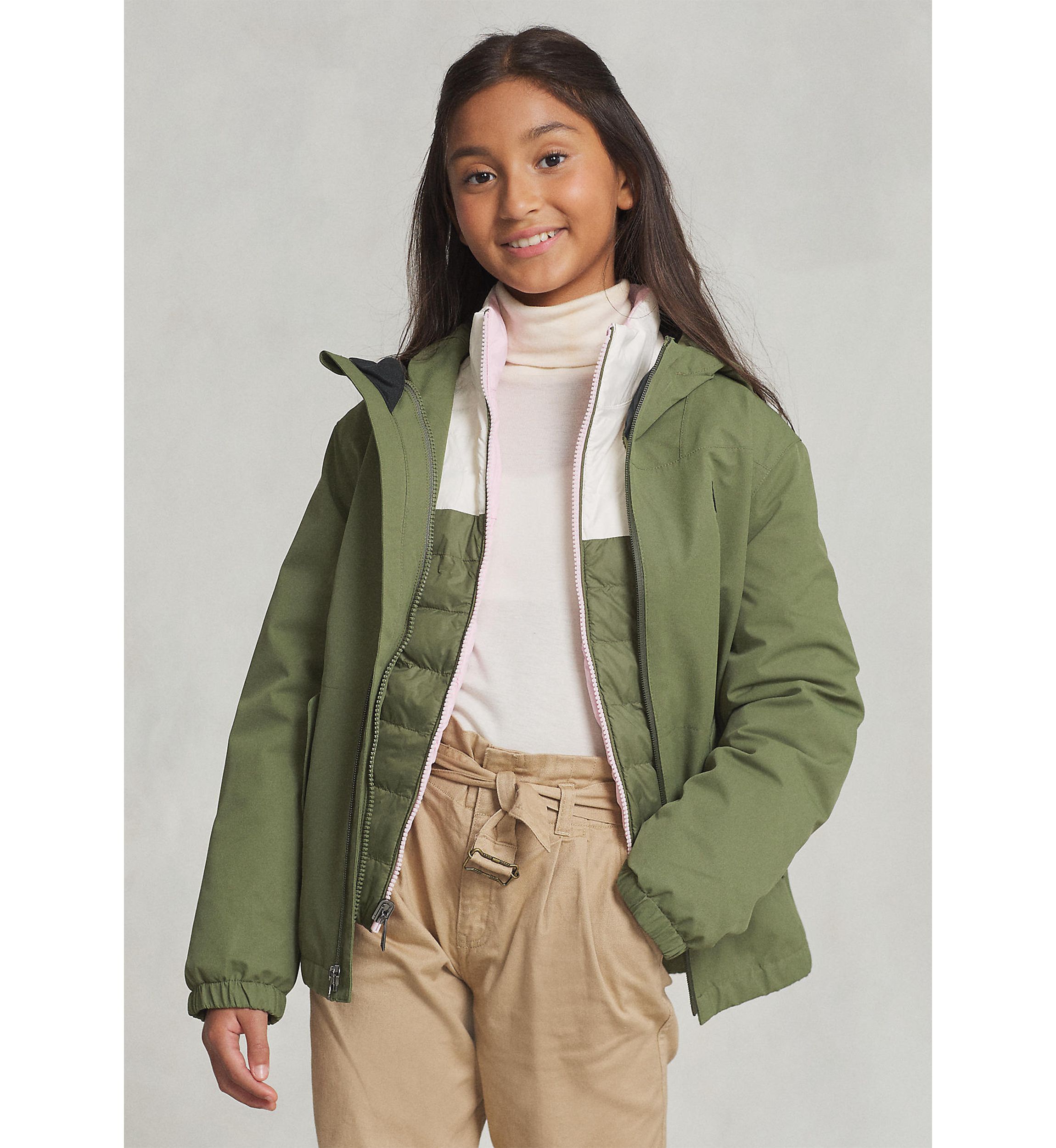 Boys 8-20/Girls 7-16 P-Layer 1 Water-Repellent Hooded Jacket