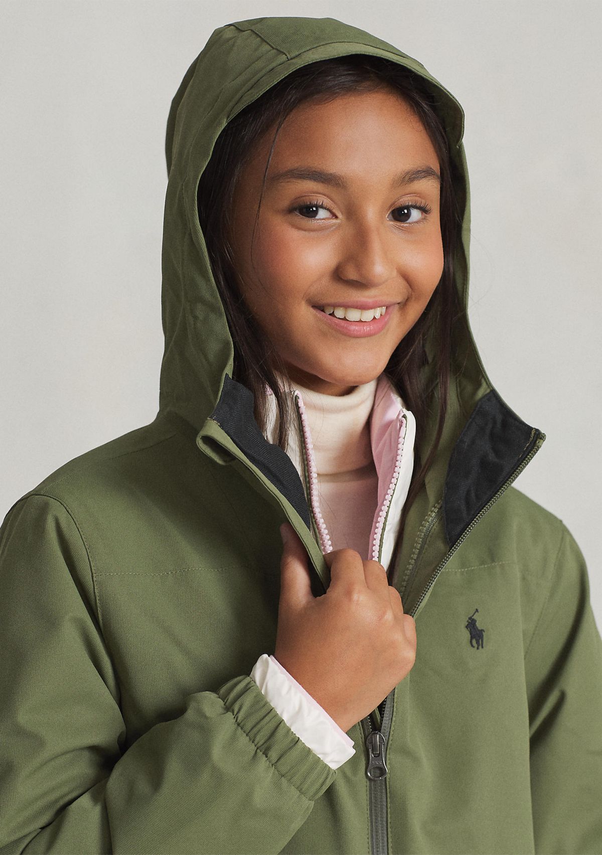 Boys 8-20/Girls 7-16 P-Layer 1 Water-Repellent Hooded Jacket
