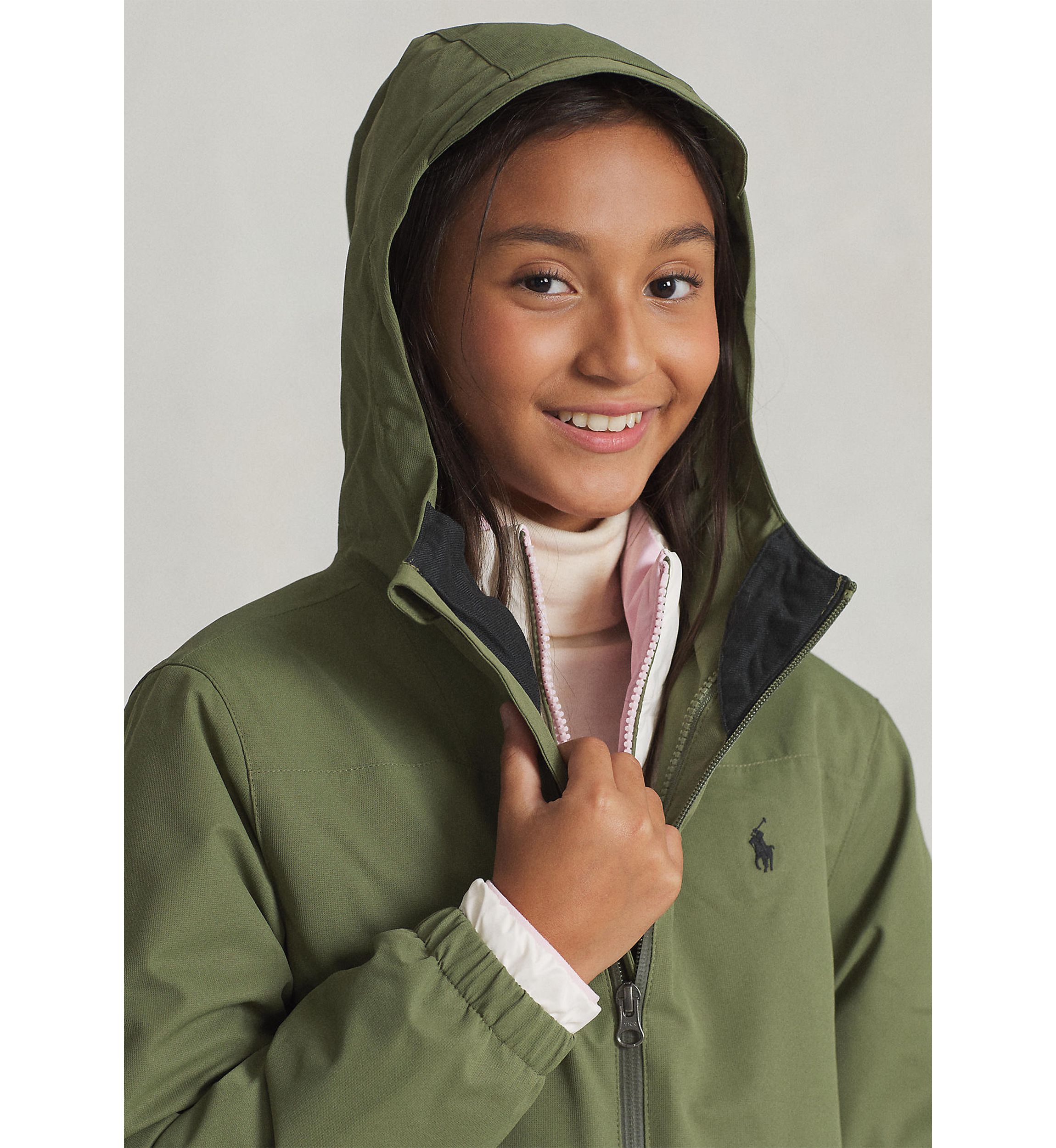 Boys 8-20/Girls 7-16 P-Layer 1 Water-Repellent Hooded Jacket