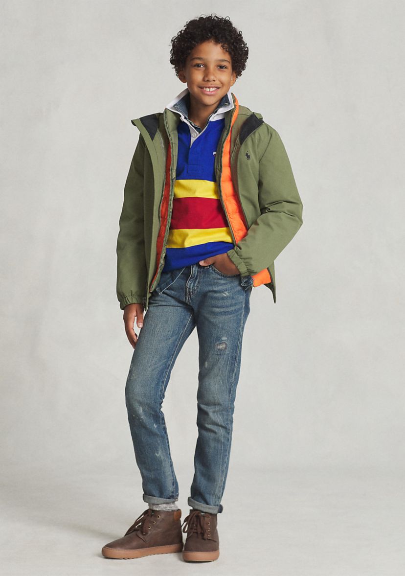 Boys 8-20/Girls 7-16 P-Layer 1 Water-Repellent Hooded Jacket