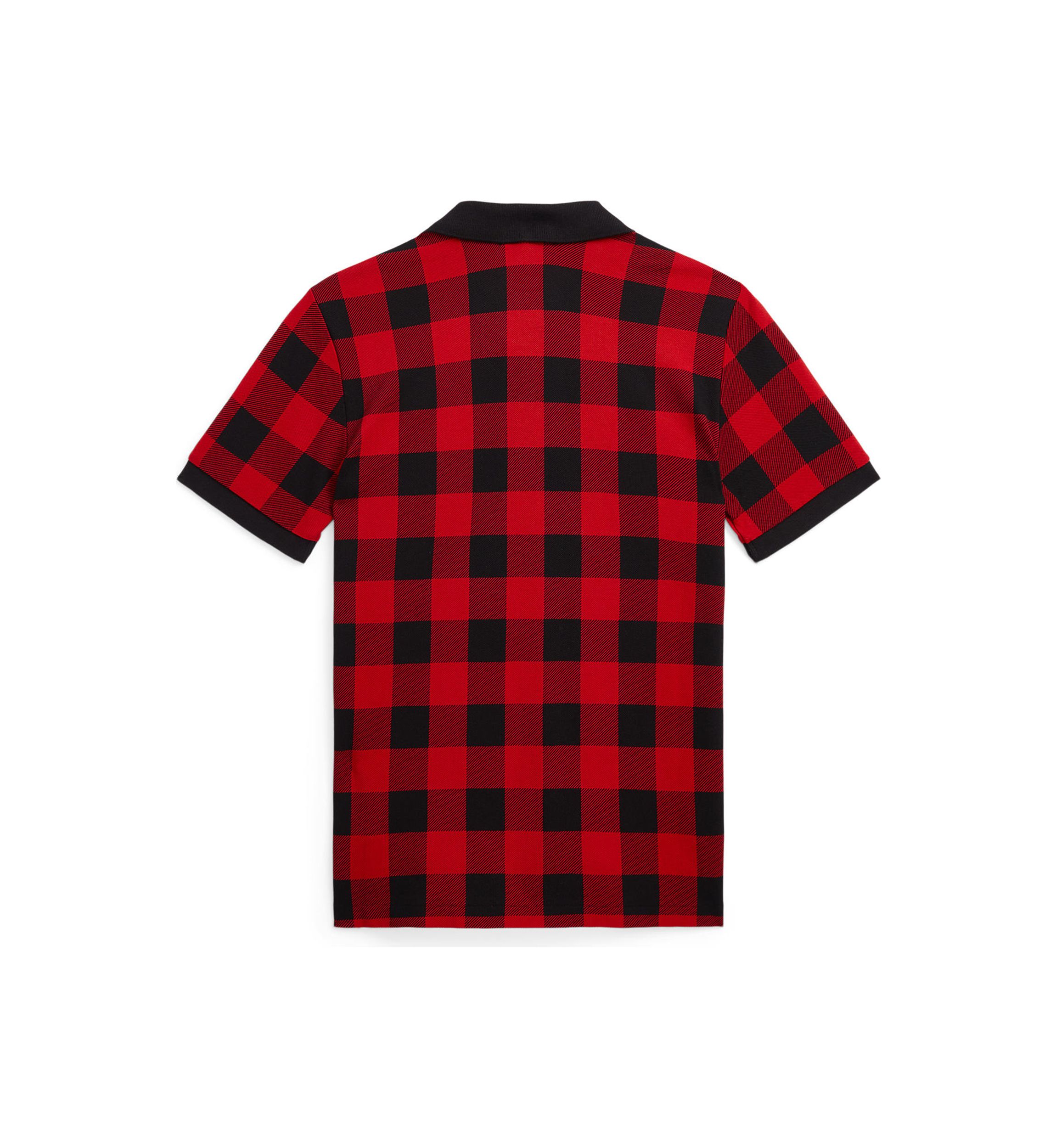 Boys 8-20 Buffalo Check Cotton Mesh Polo Shirt