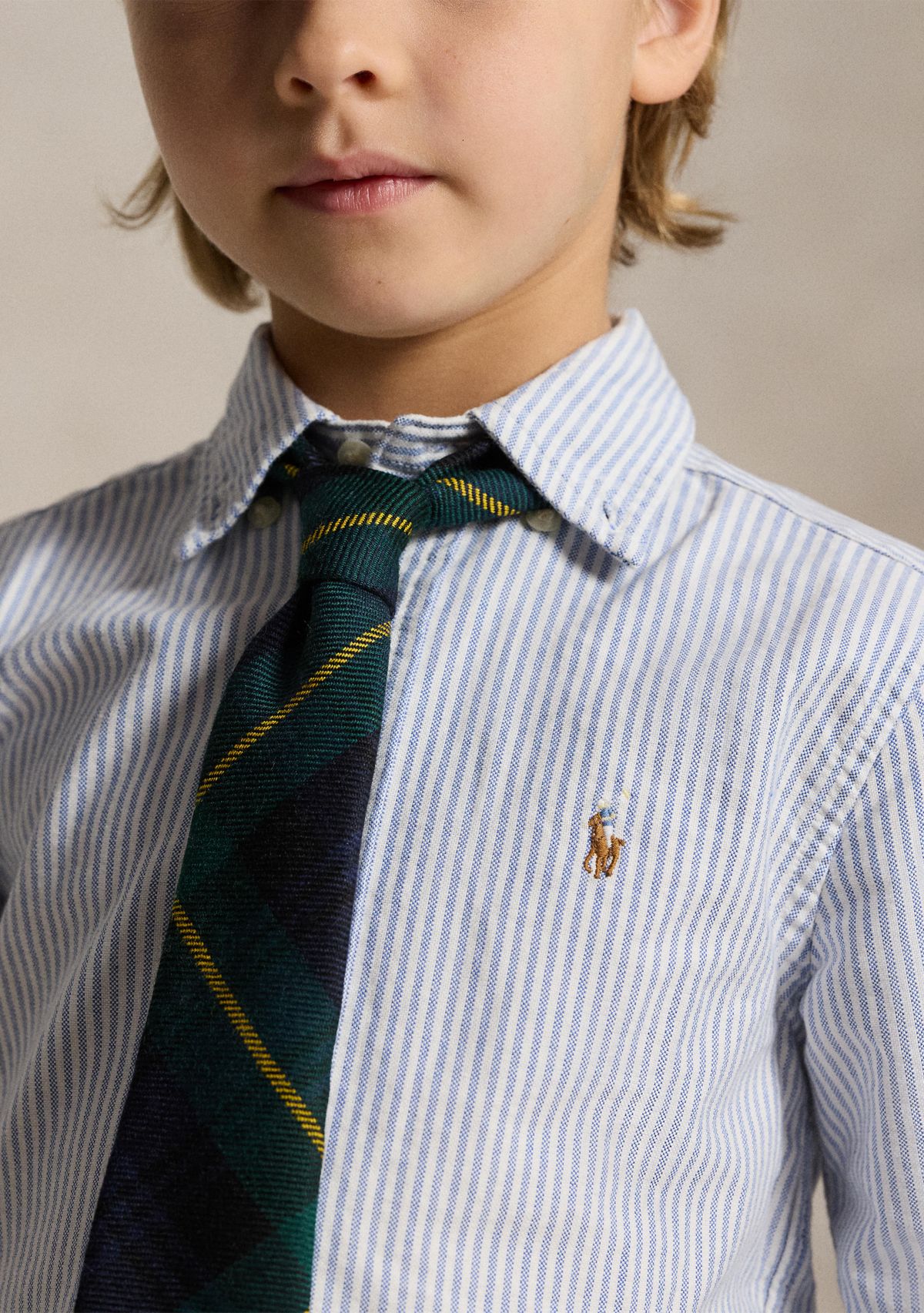 Boys 2-7 Striped Cotton Oxford Shirt