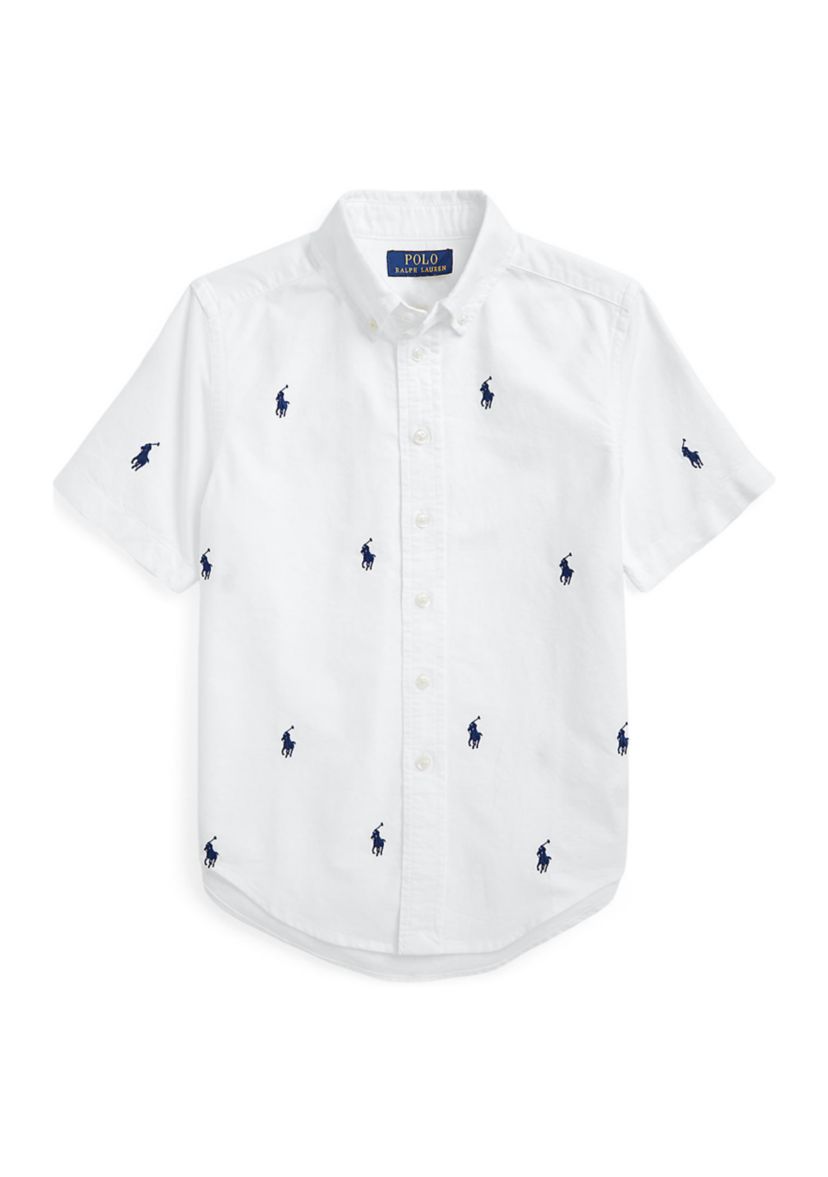 Boys 8-20 Polo Pony Oxford Short Sleeve Shirt