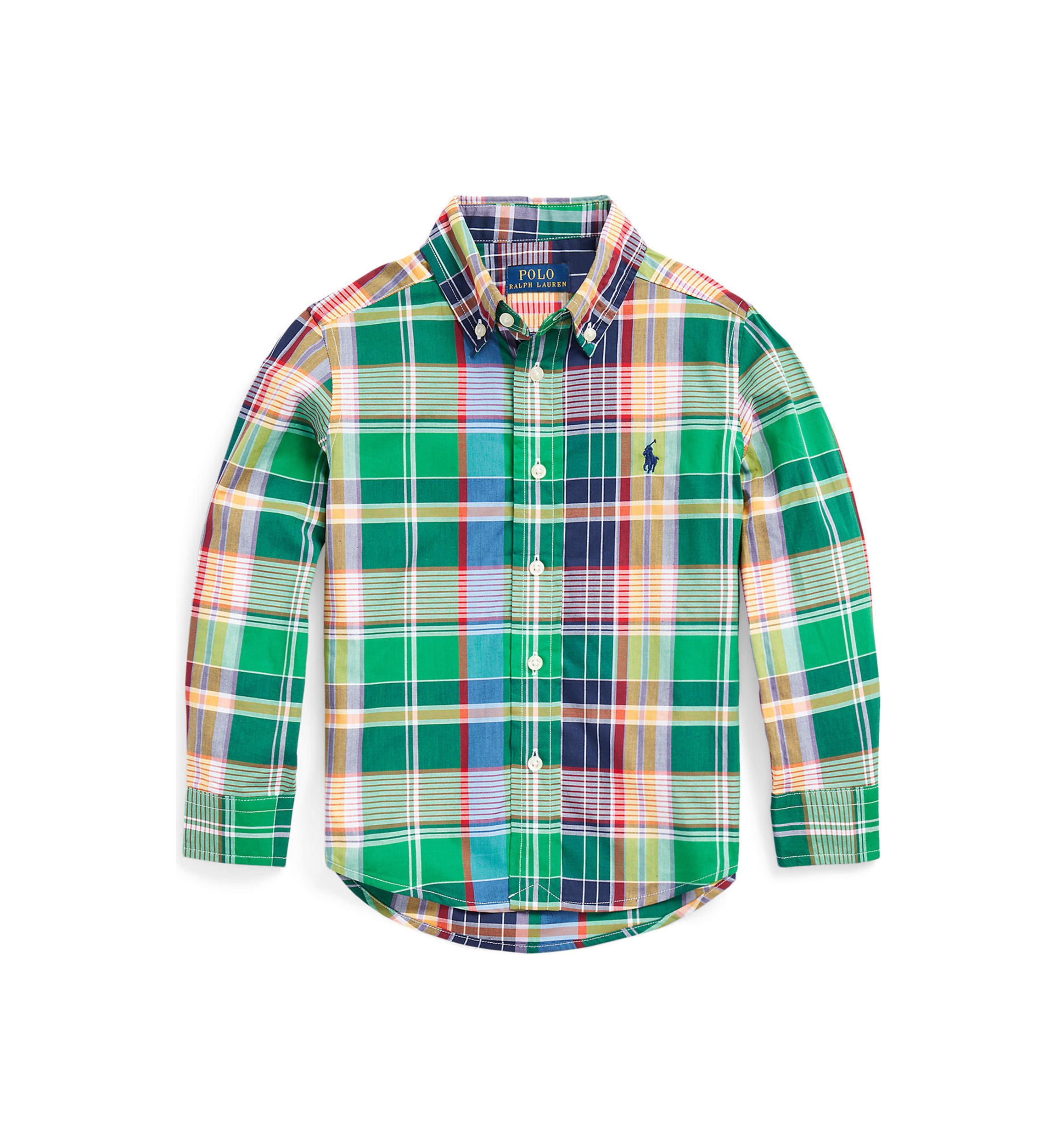 Boys 2-7 Plaid Cotton Poplin Shirt