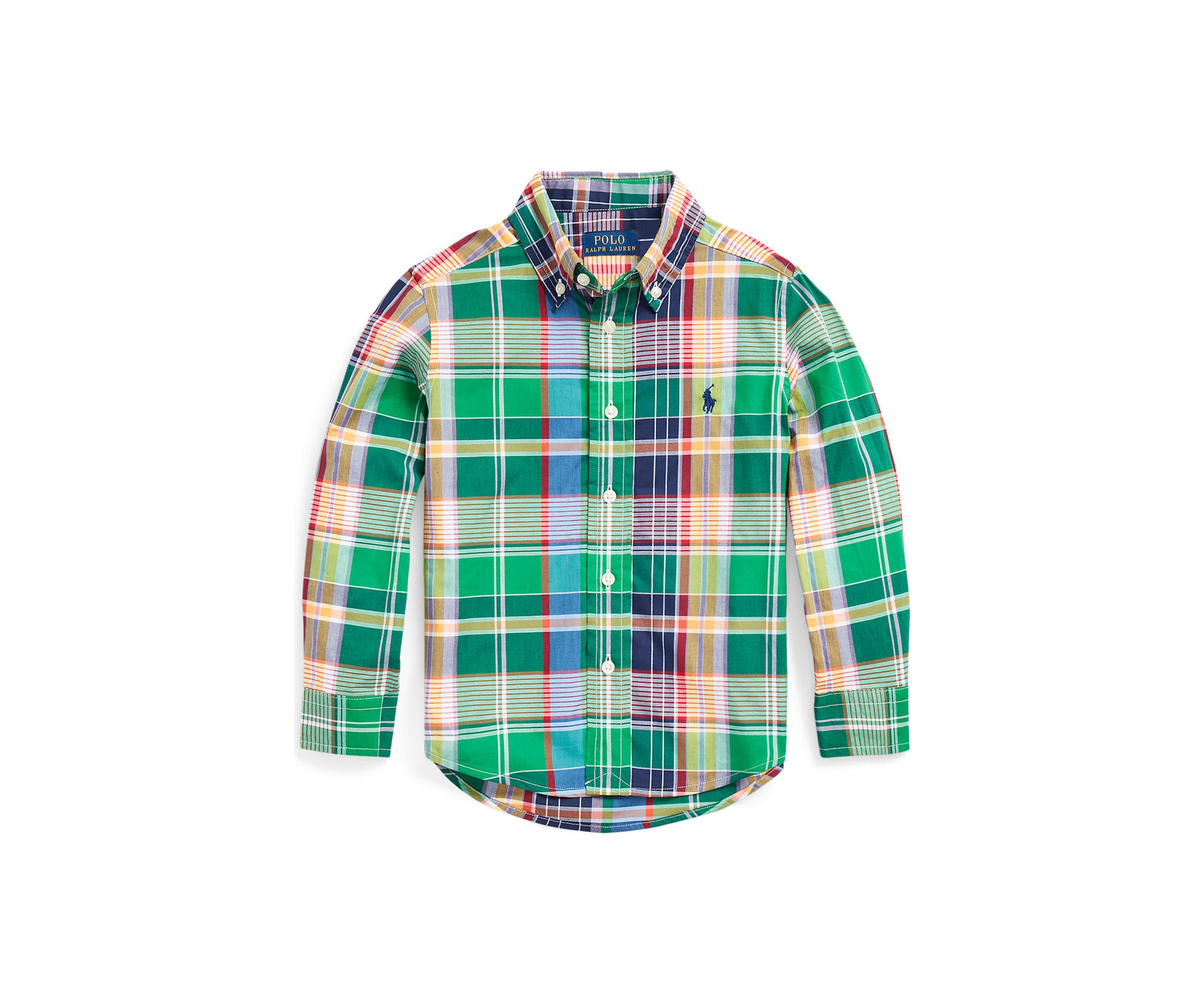 Boys 2-7 Plaid Cotton Poplin Shirt
