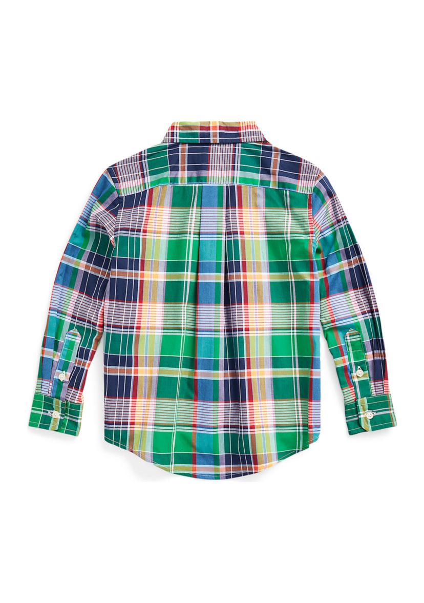 Boys 2-7 Plaid Cotton Poplin Shirt