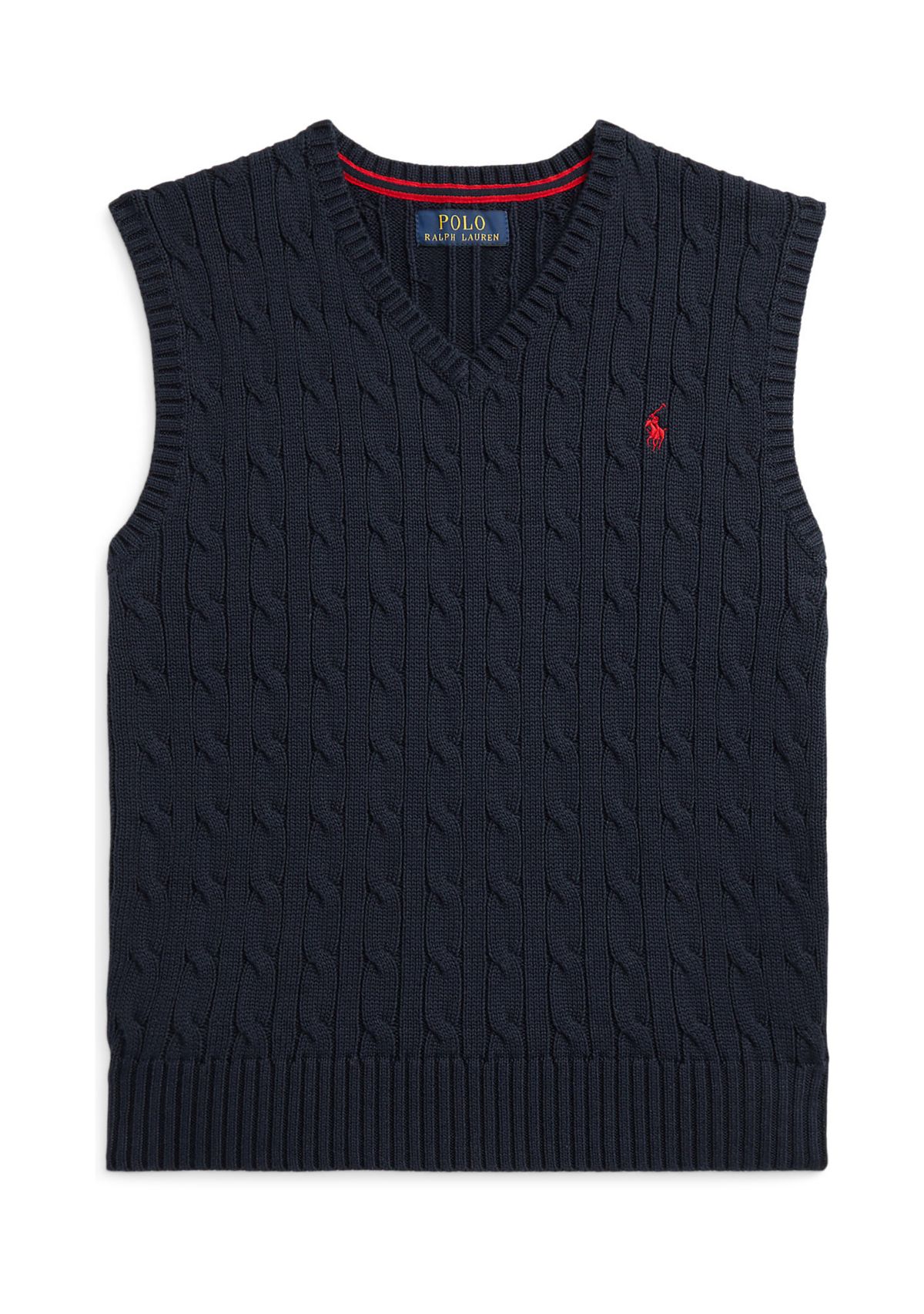 Boys 8-20 Cable Knit Cotton Sweater Vest