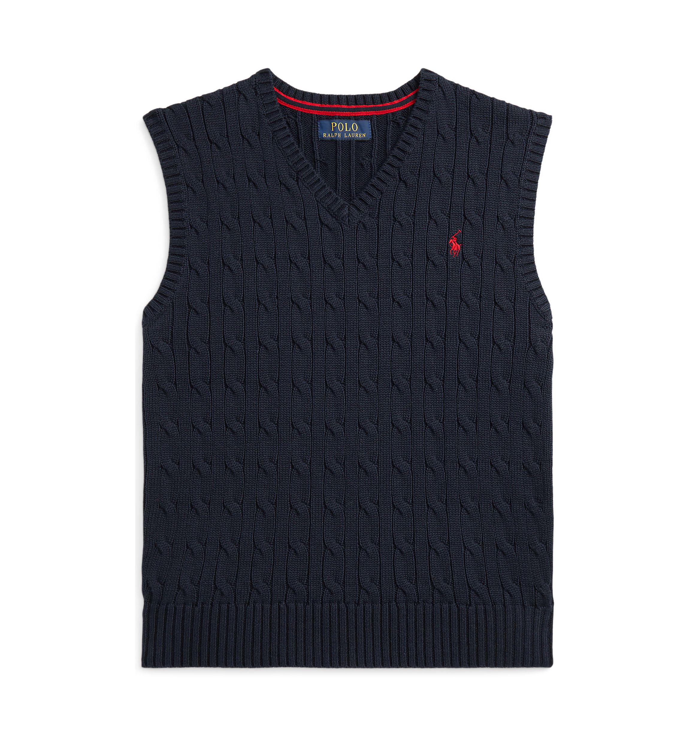 Boys 8-20 Cable Knit Cotton Sweater Vest