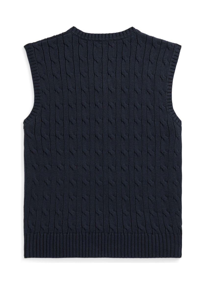 Boys 8-20 Cable Knit Cotton Sweater Vest