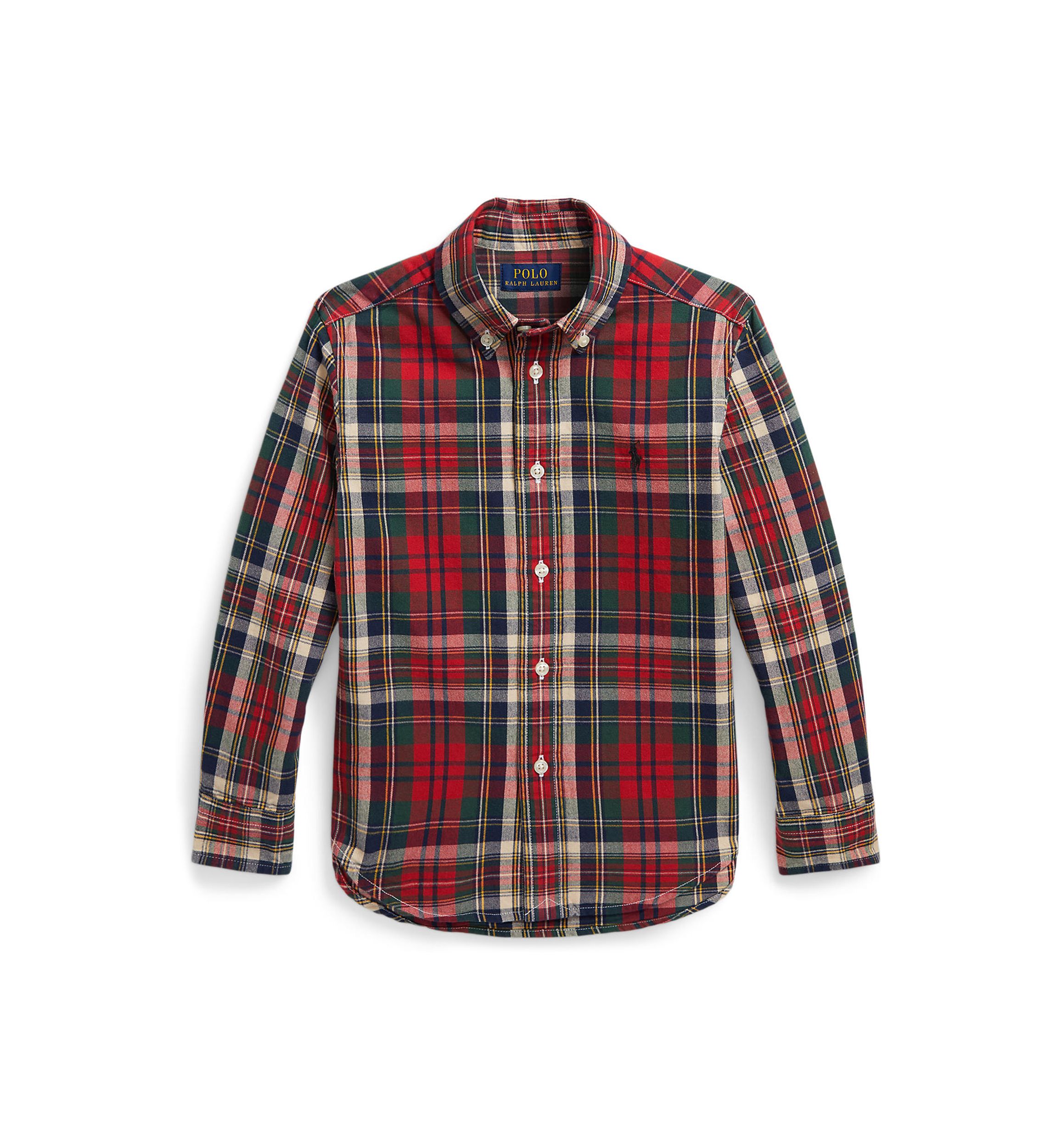 Boys 2-7 Plaid Brushed Cotton Oxford Shirt