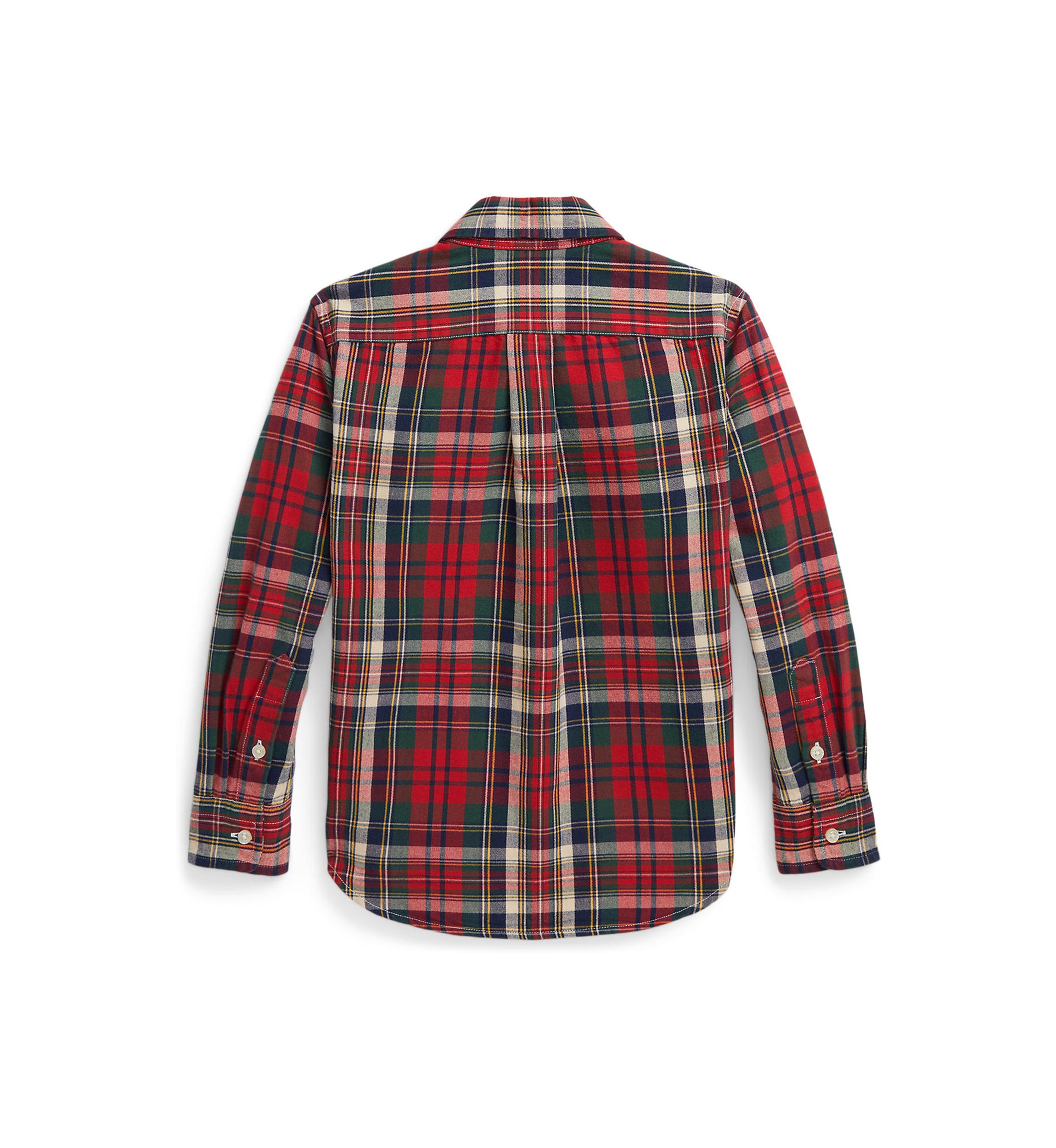 Boys 2-7 Plaid Brushed Cotton Oxford Shirt