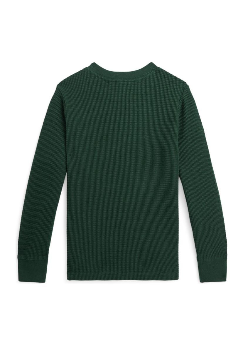 Boys 2-7 Waffle Knit Cotton Long Sleeve T-Shirt