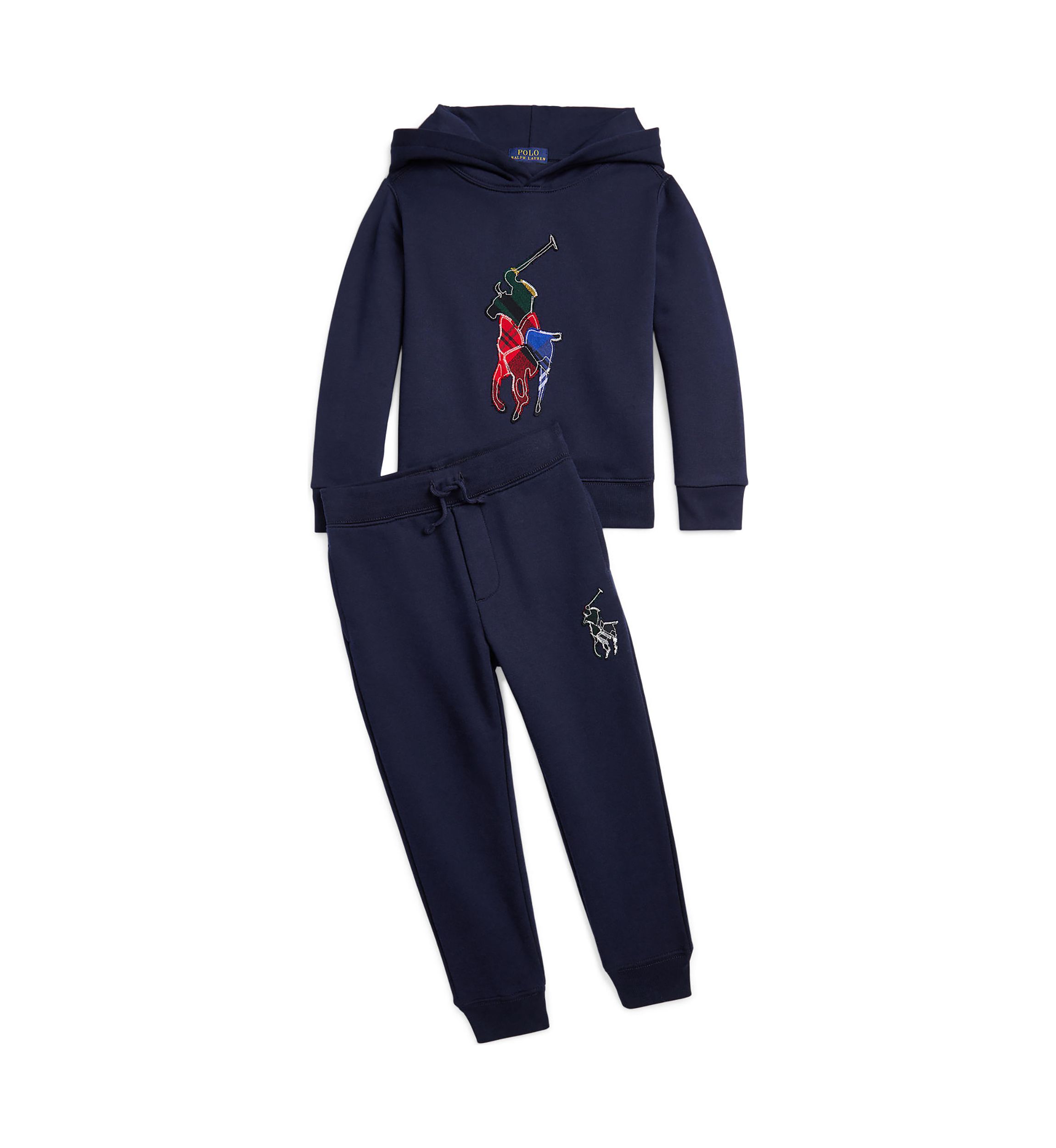 Boys 2-7 Plaid Big Pony Fleece Jogger Pants