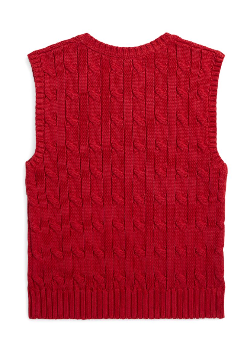 Boys 2-7 Cable-Knit Cotton Sweater Vest