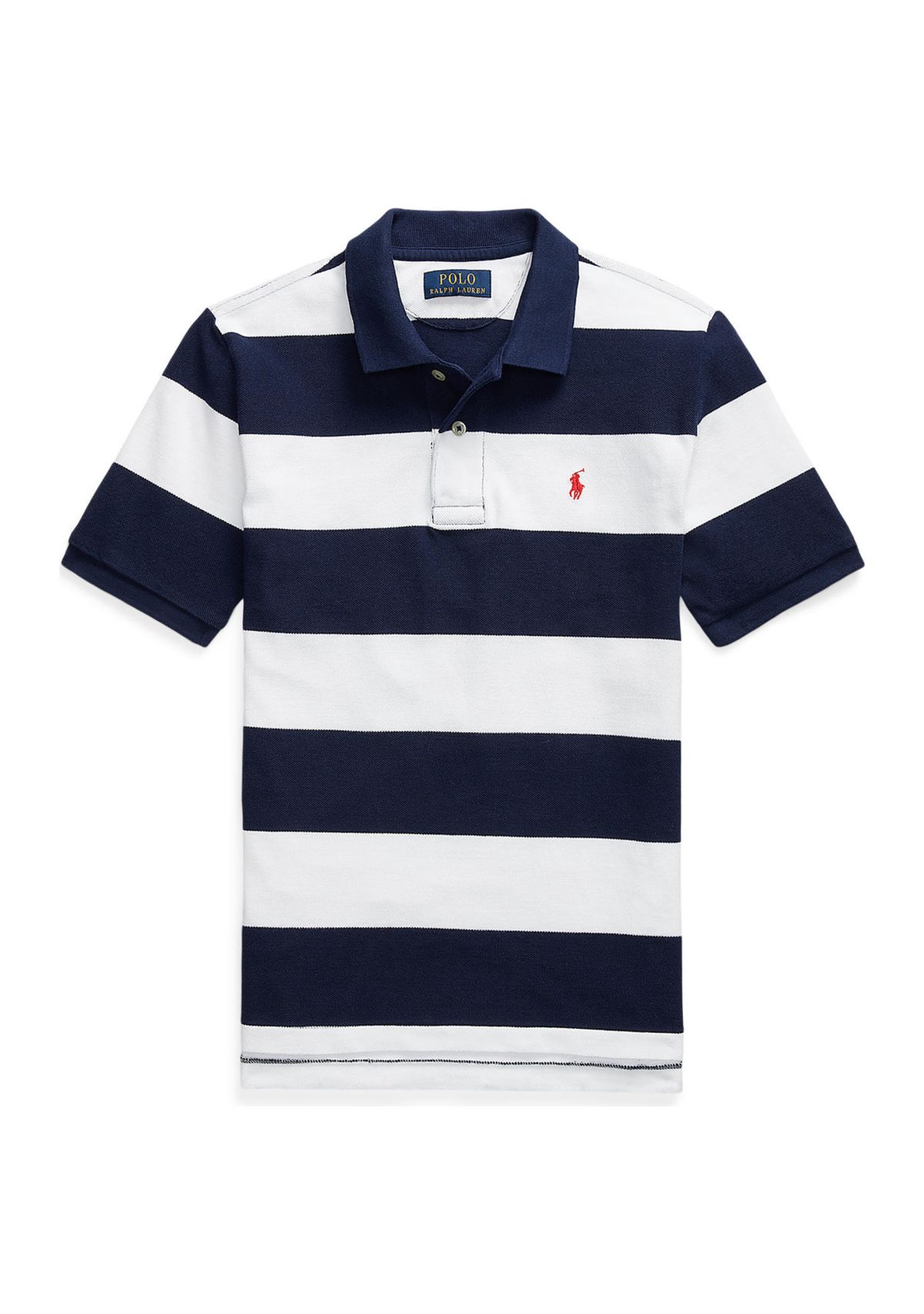 Boys 8-20 Striped Cotton Mesh Polo Shirt