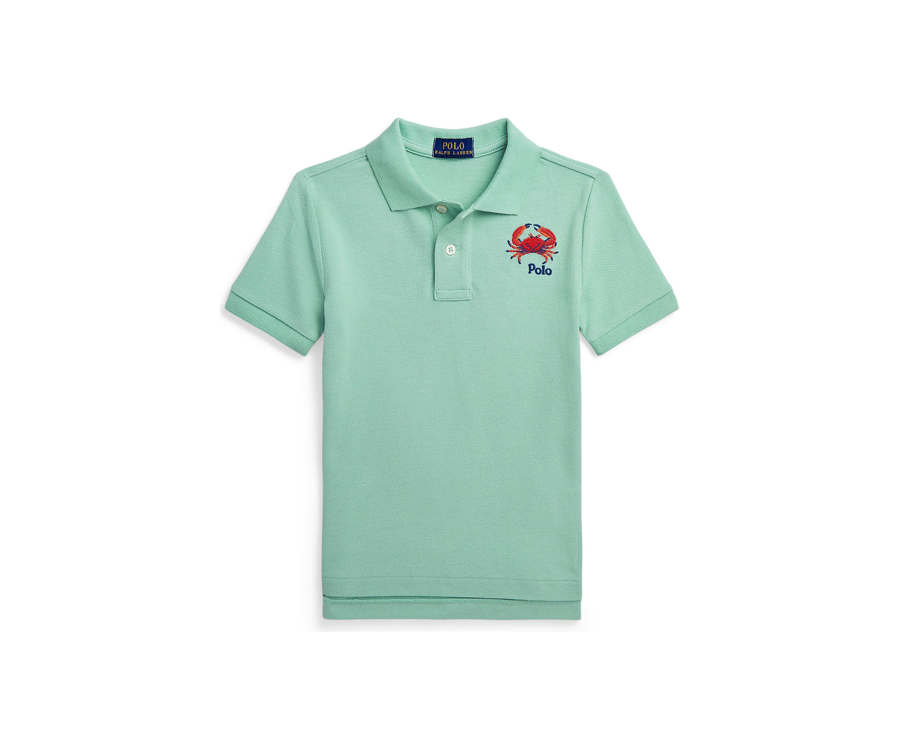 Boys 2-7 Embroidered Cotton Mesh Polo Shirt