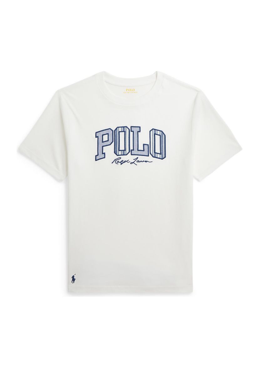 Boys 8-20 Striped Logo Cotton Jersey T-Shirt