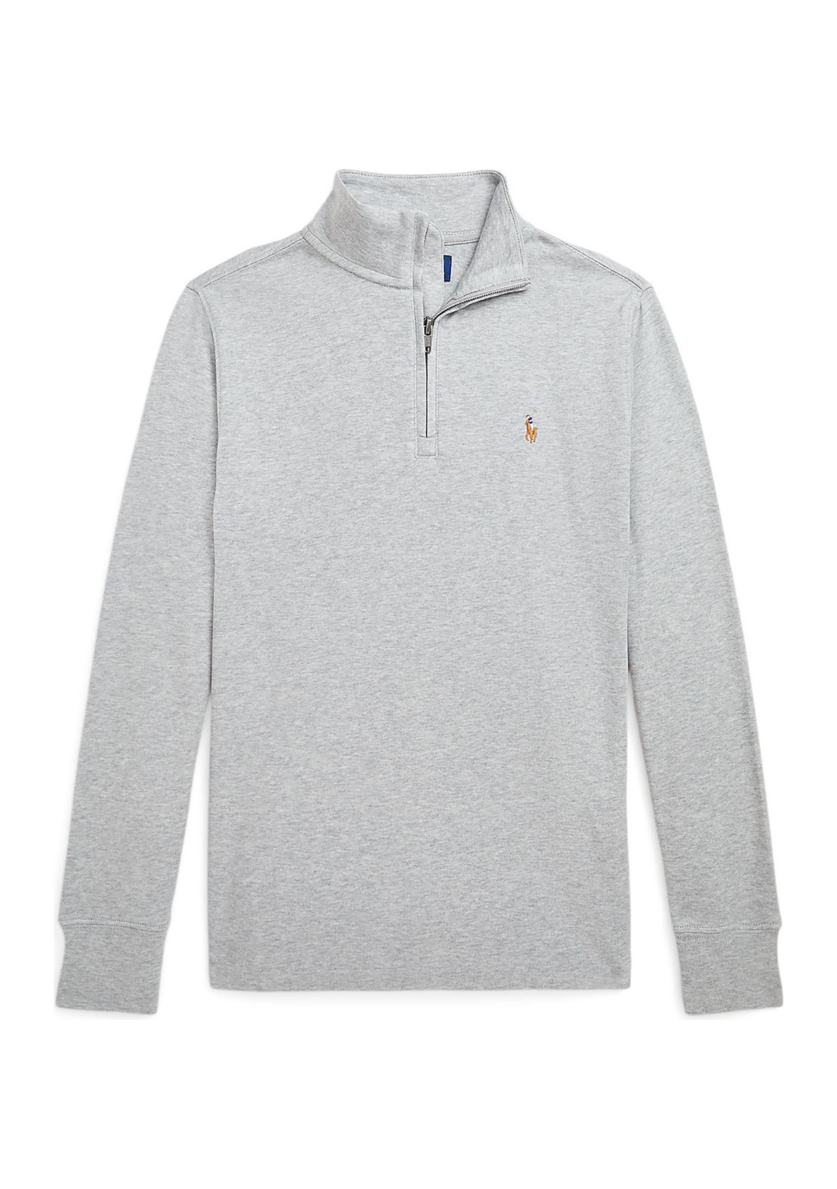 Boys 8-20 Cotton Interlock Quarter-Zip Pullover