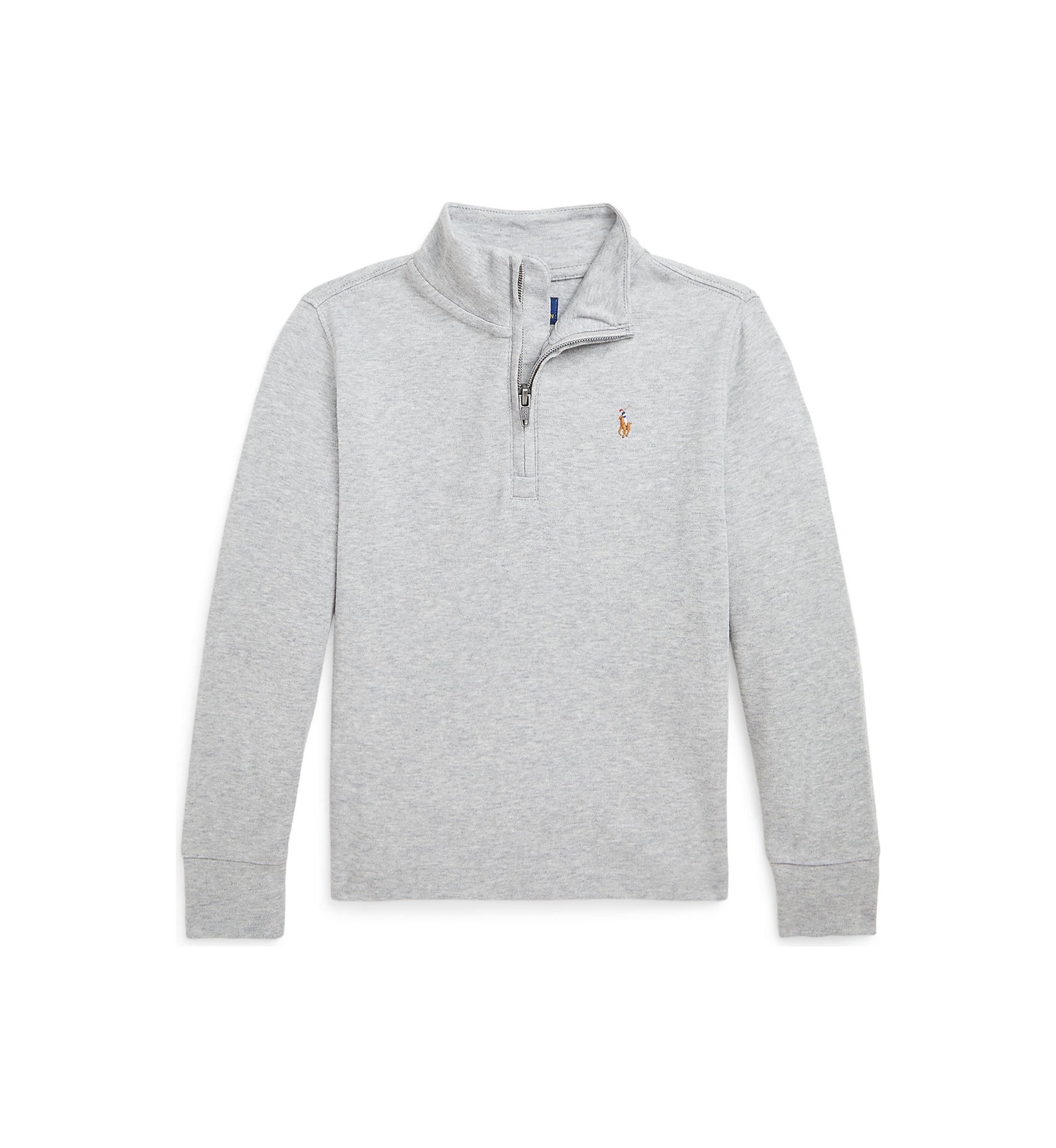 Boys 2-7 Cotton Interlock Quarter-Zip Pullover