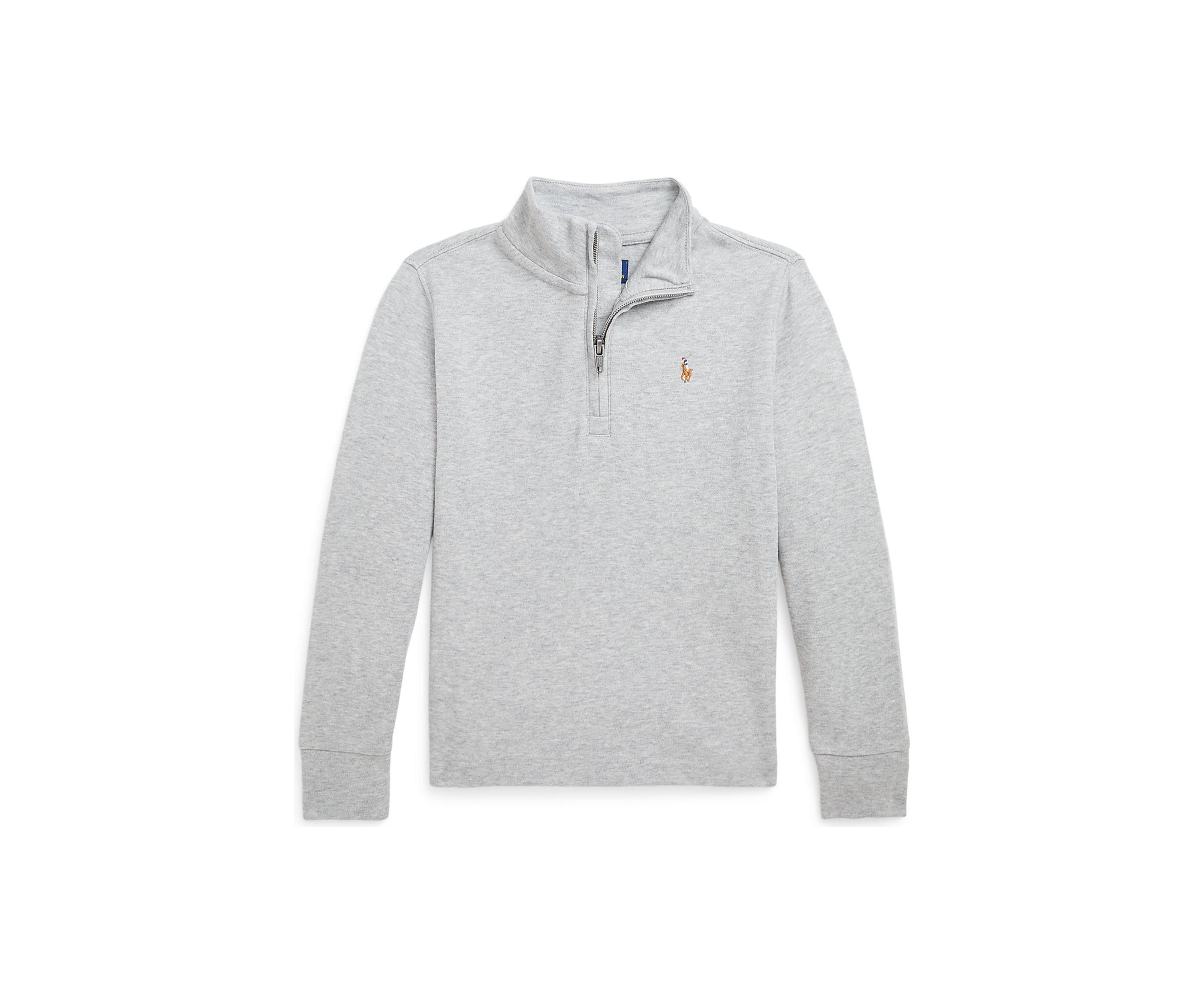 Boys 2-7 Cotton Interlock Quarter-Zip Pullover