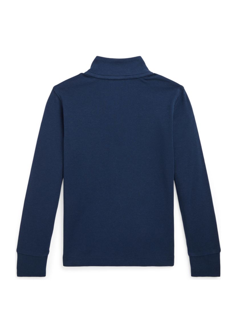 Boys 2-7 Cotton Interlock Quarter-Zip Pullover