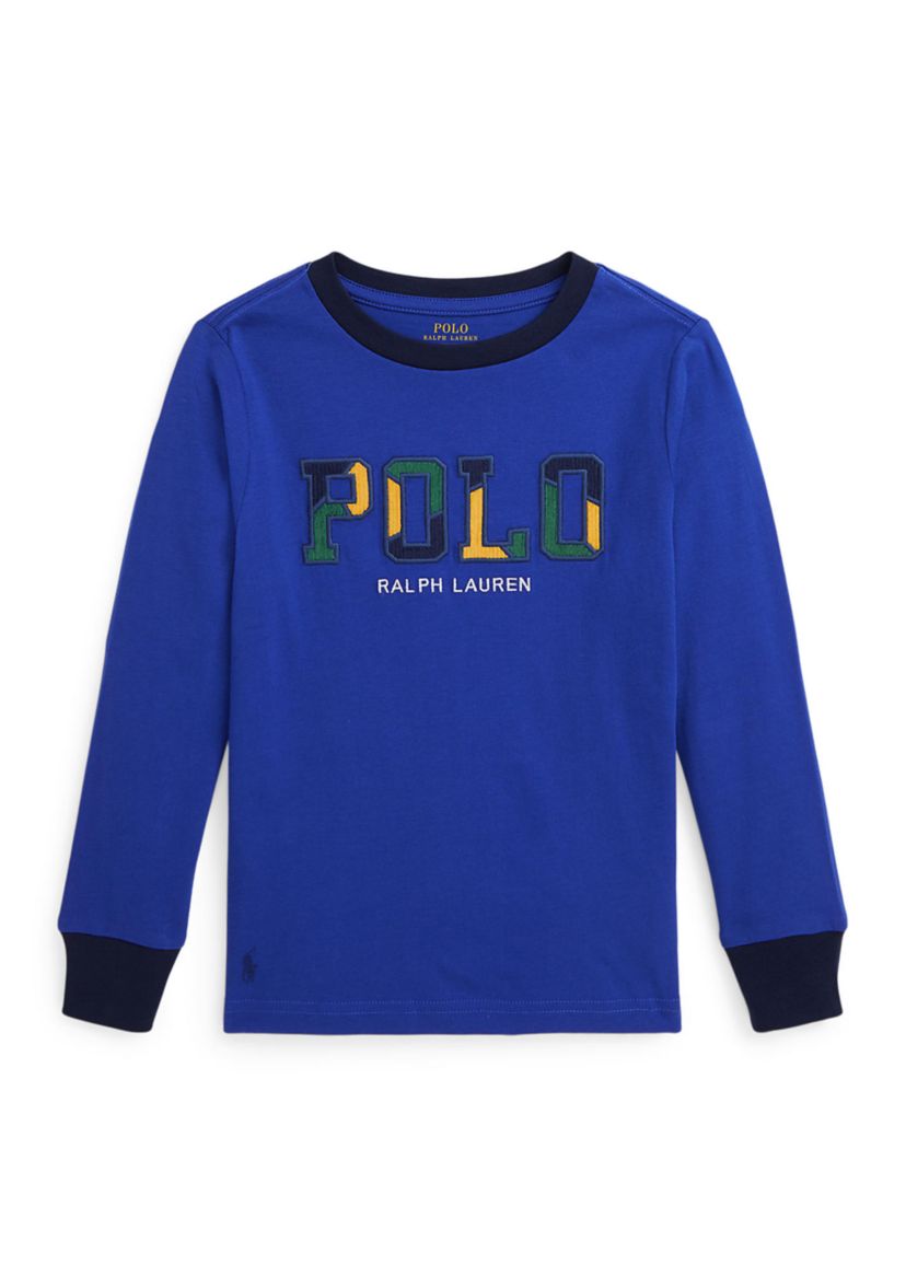 Boys 2-7 Corduroy Logo Cotton Long Sleeve T-Shirt