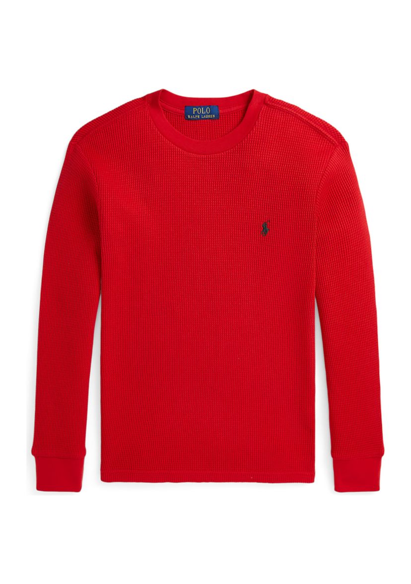 Boys 4-7 Waffle Knit Cotton Long Sleeve T-Shirt