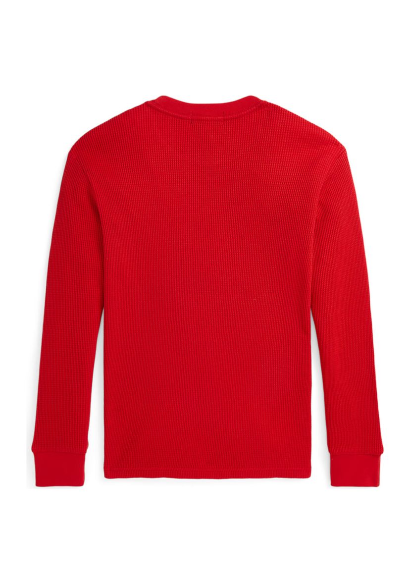 Boys 4-7 Waffle Knit Cotton Long Sleeve T-Shirt