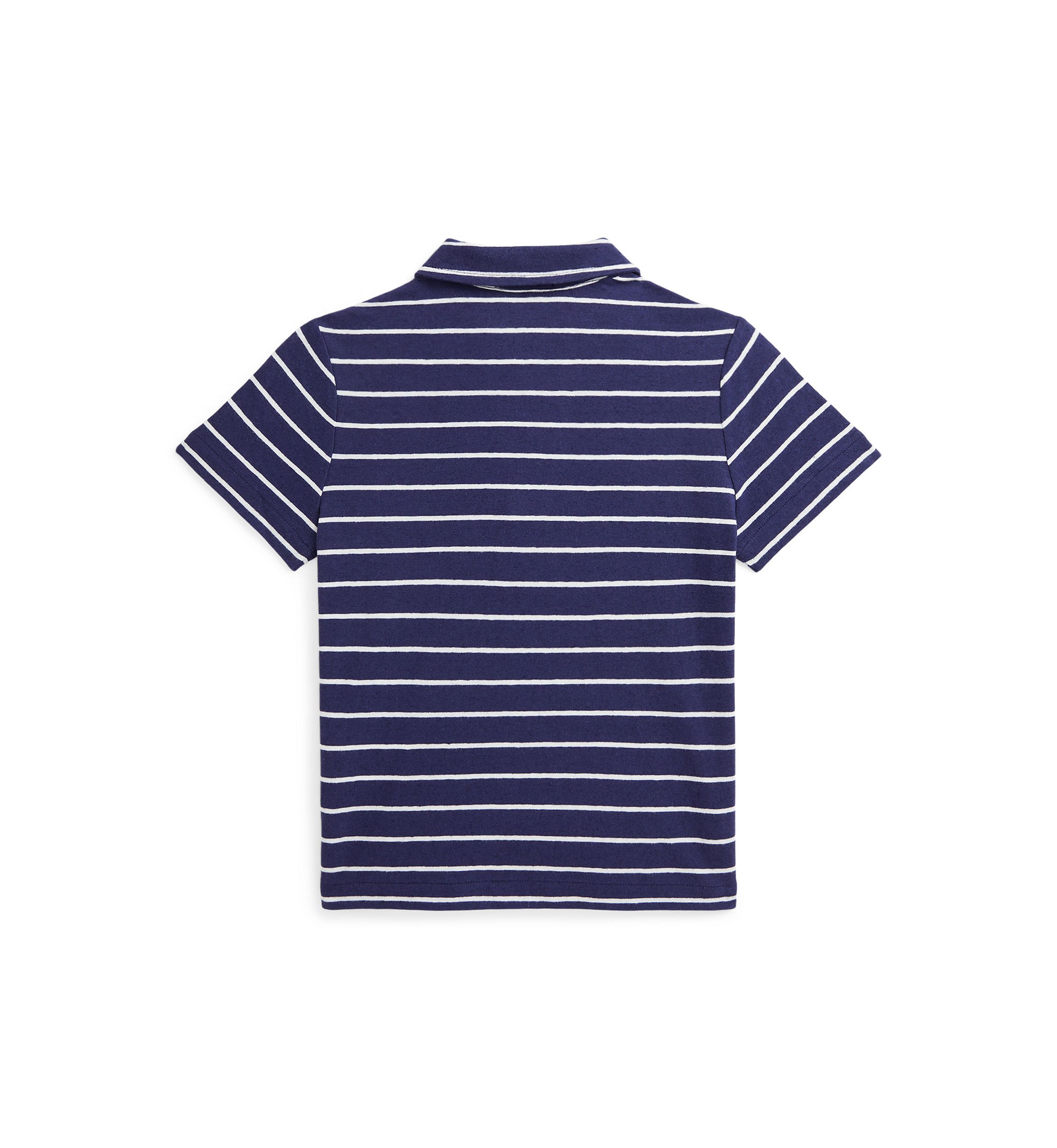Boys 2-7 Striped Cotton-Linen Polo Shirt