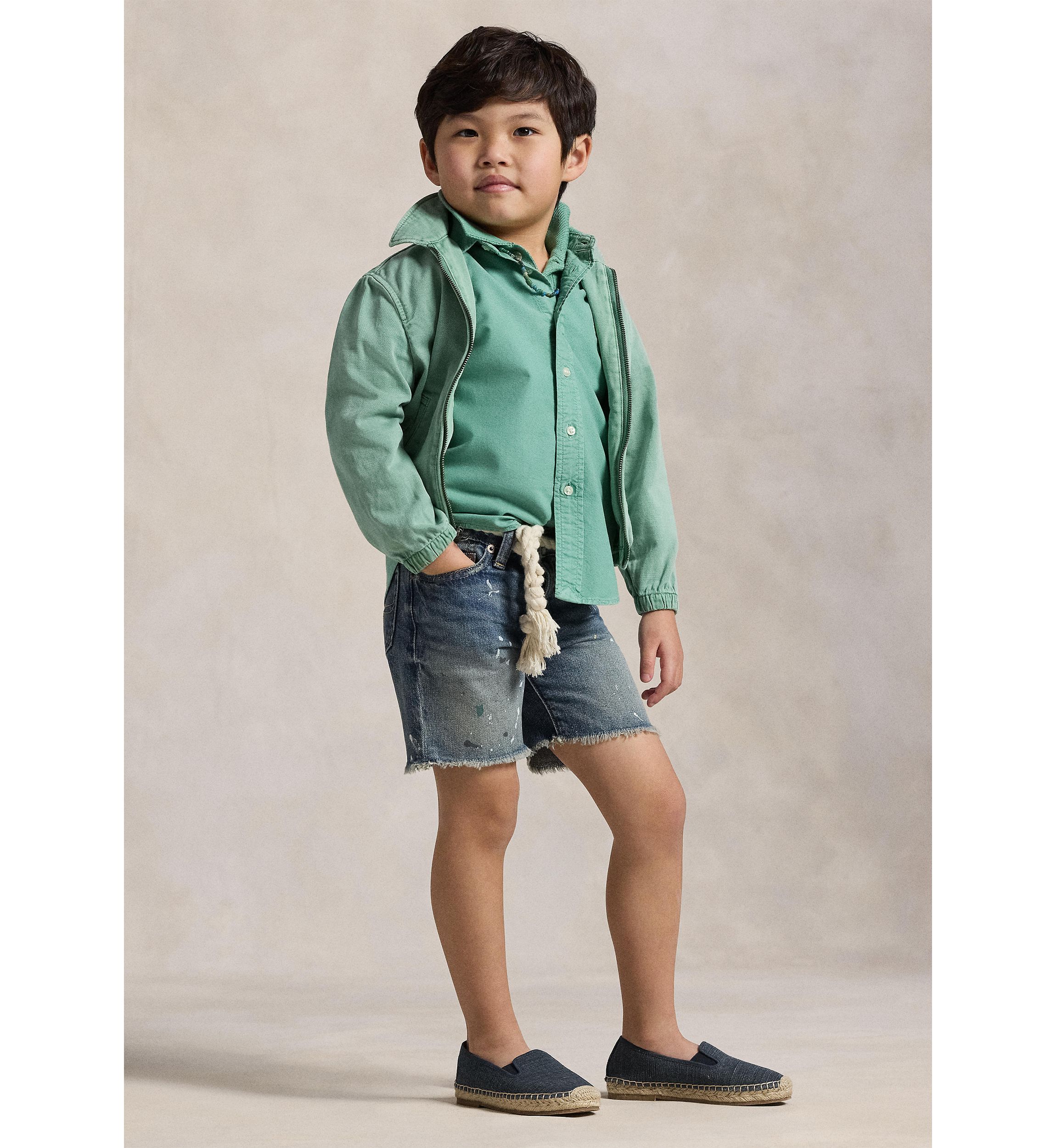 Boys 2-7 Cotton Oxford Short Sleeve Shirt