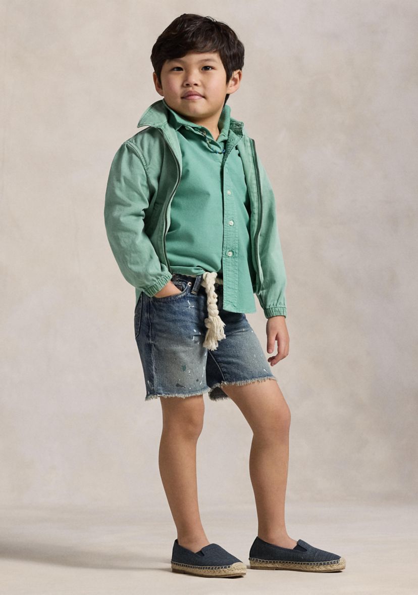 Boys 2-7 Cotton Oxford Short Sleeve Shirt