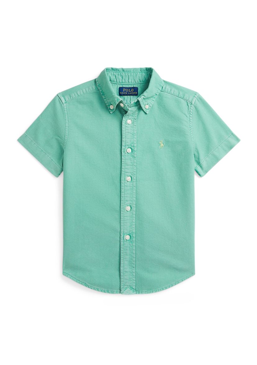 Boys 2-7 Cotton Oxford Short Sleeve Shirt