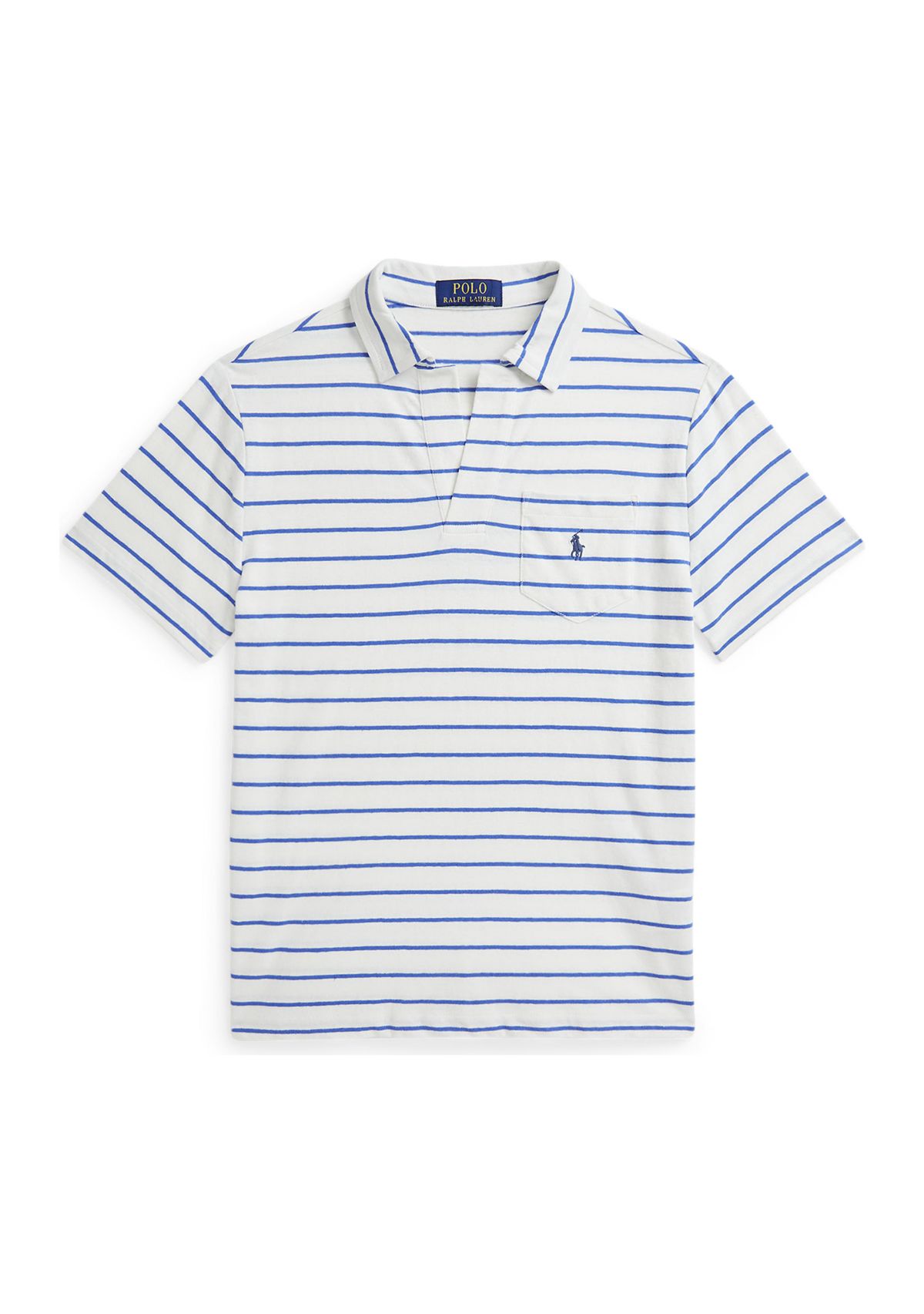 Boys 8-20 Striped Cotton-Linen Polo Shirt