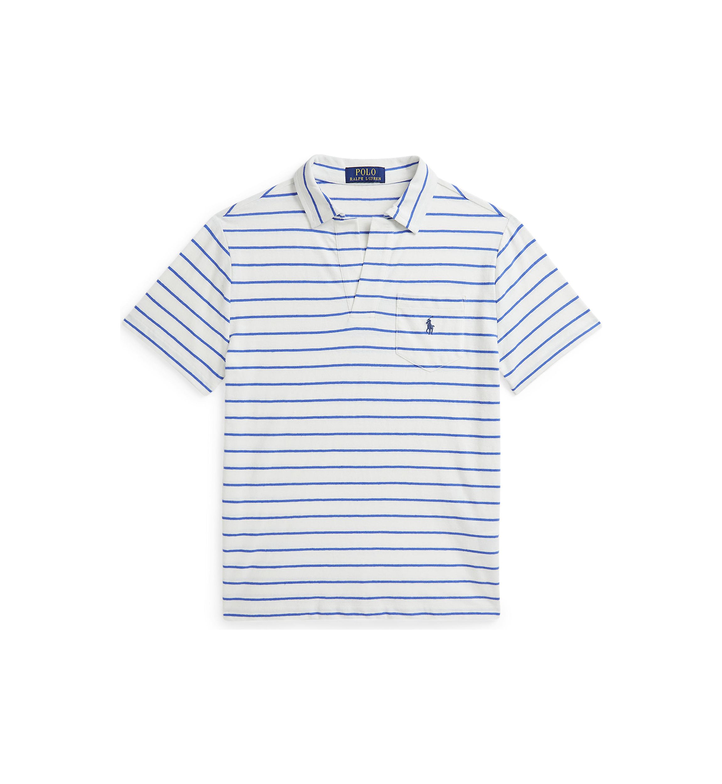 Boys 8-20 Striped Cotton-Linen Polo Shirt