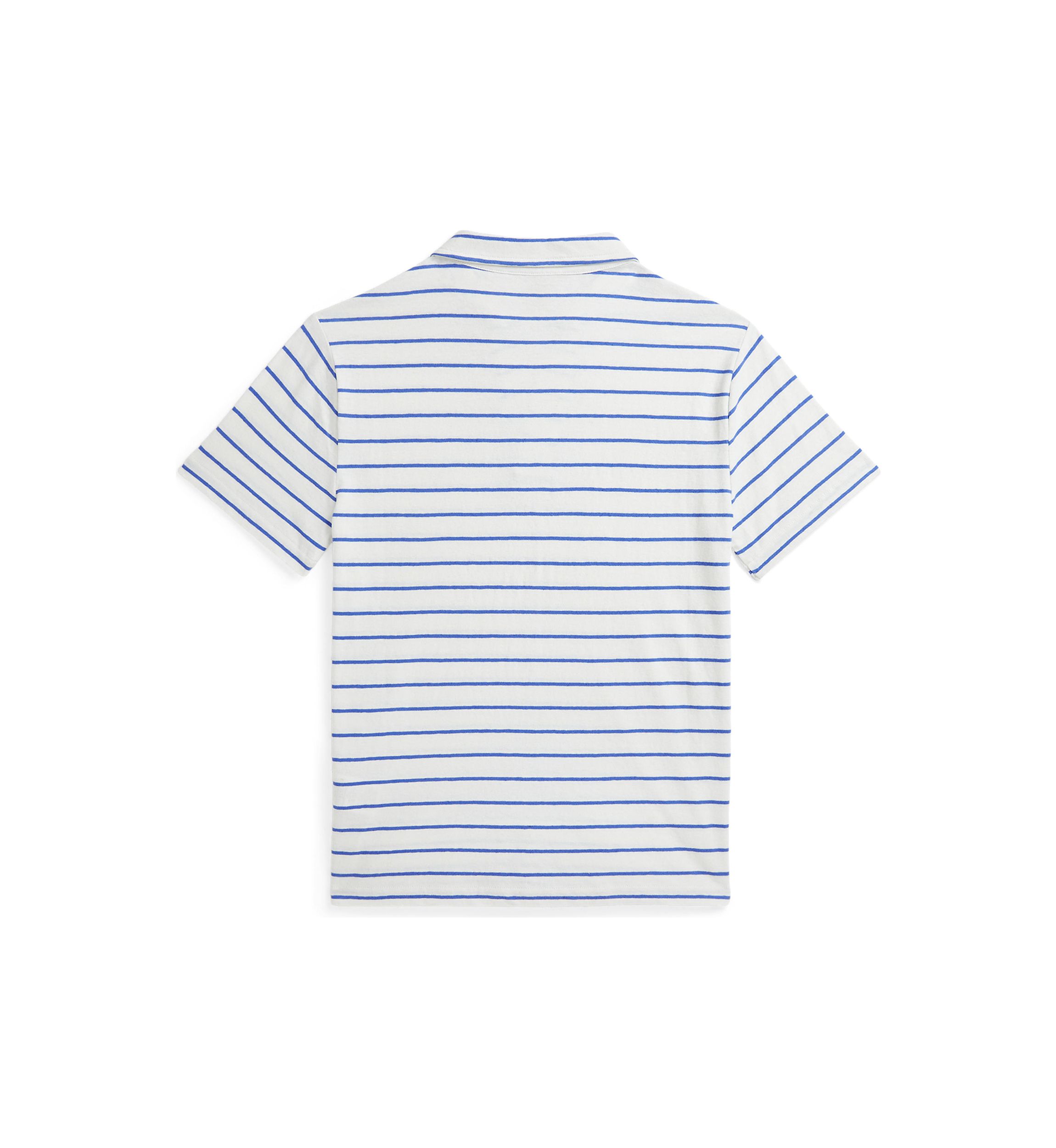 Boys 8-20 Striped Cotton-Linen Polo Shirt