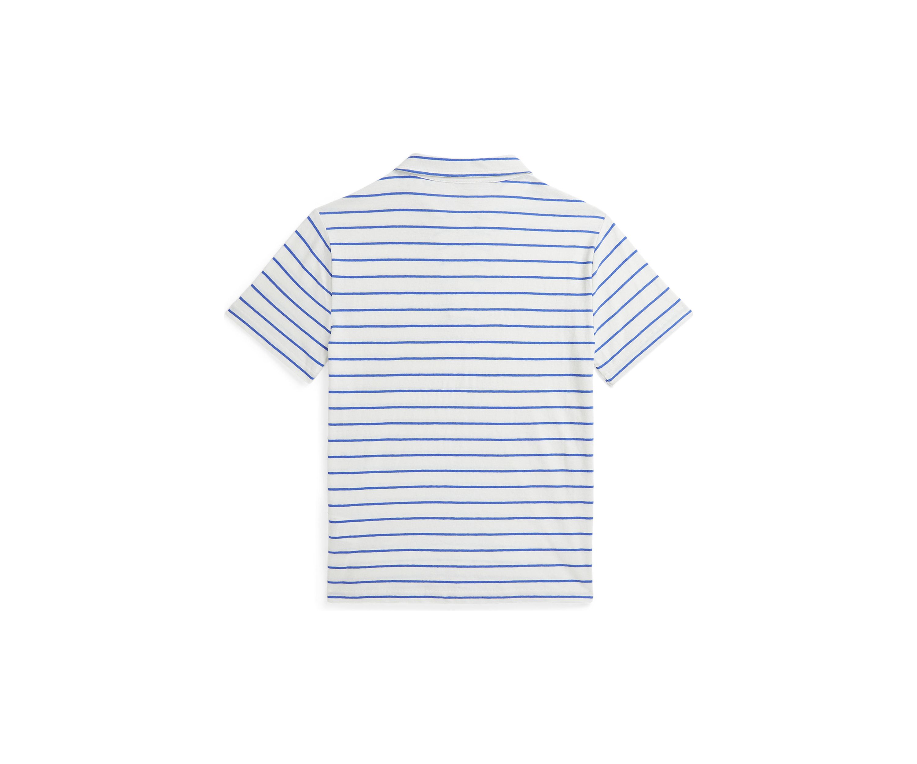 Boys 8-20 Striped Cotton-Linen Polo Shirt