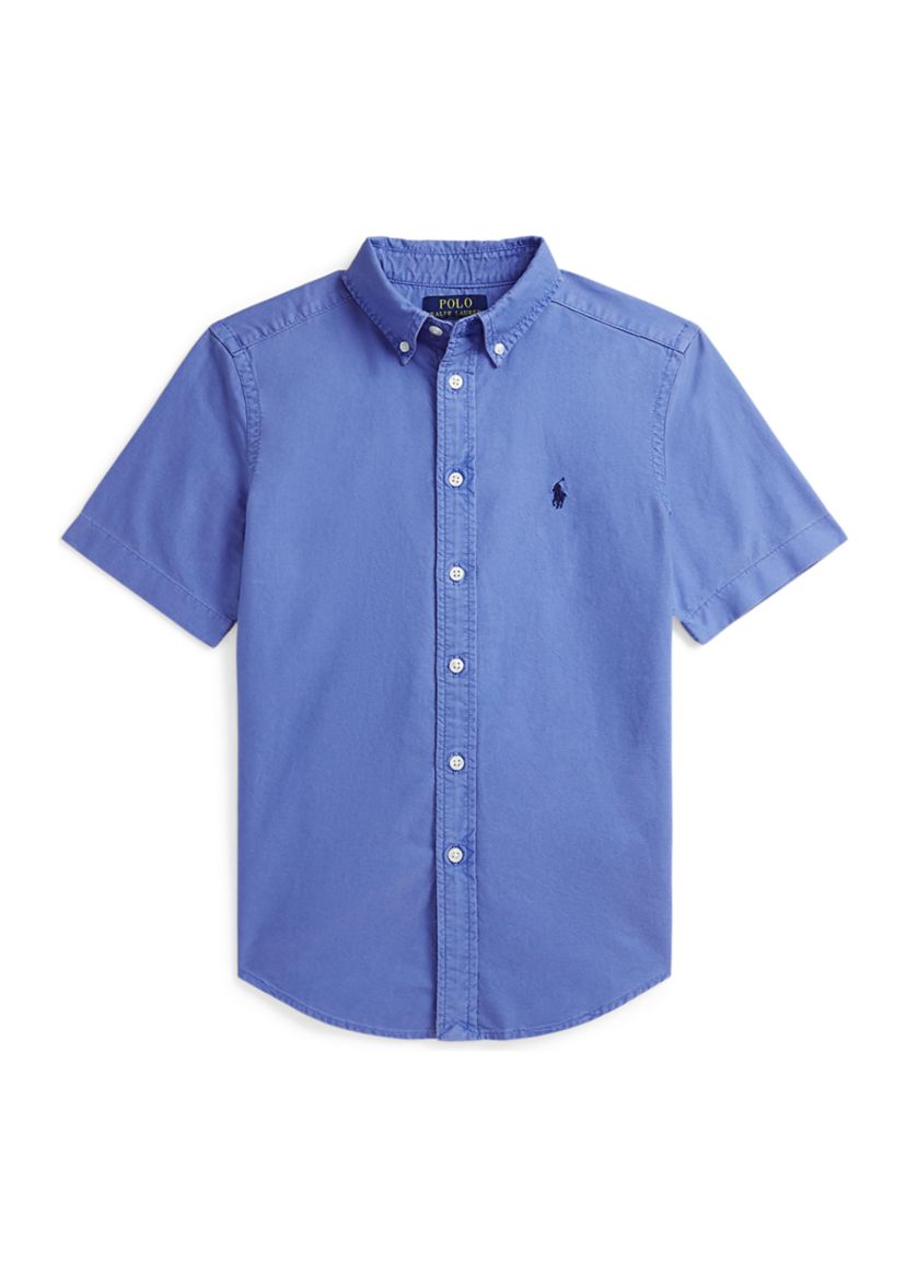 Boys 8-20 Cotton Oxford Short Sleeve Shirt