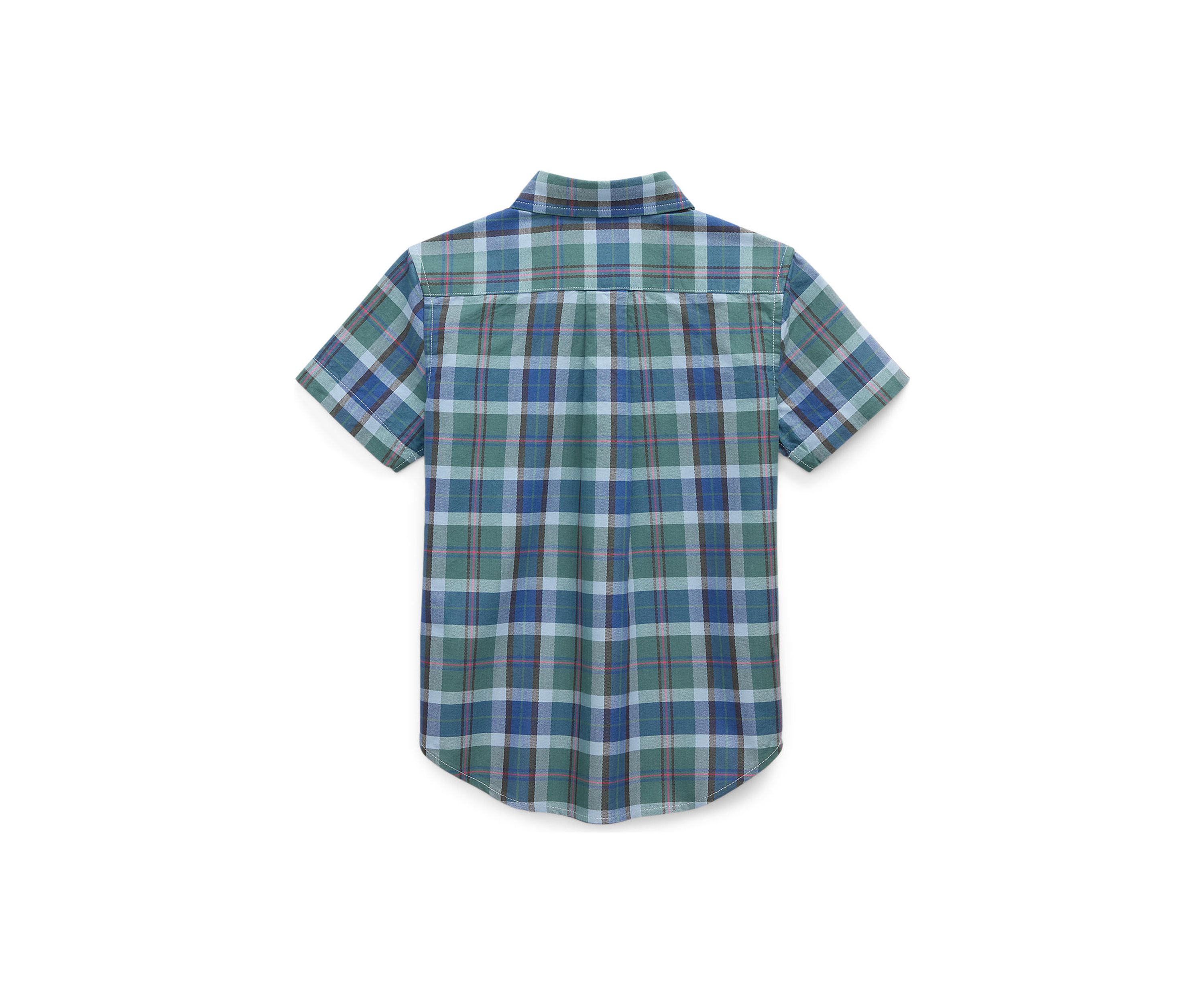 Boys 2-7 Plaid Cotton Oxford Short-Sleeve Shirt
