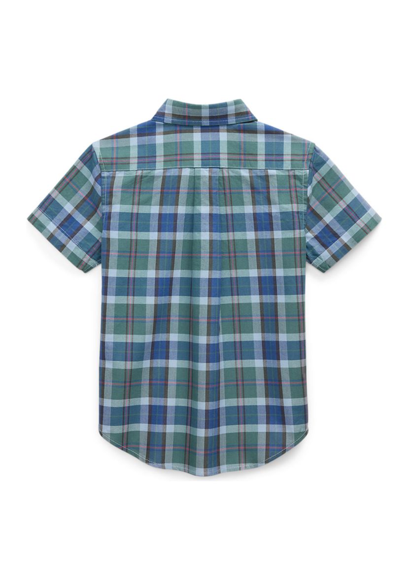 Boys 2-7 Plaid Cotton Oxford Short-Sleeve Shirt