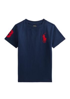 Ralph Lauren Childrenswear Boys 4-7 Big Pony Cotton Jersey T-Shirt, Navy Blue