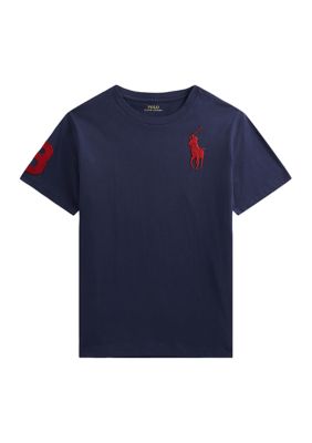Ralph Lauren Childrenswear Boys 8-20 Big Pony Cotton Jersey T-Shirt, Navy Blue, Medium