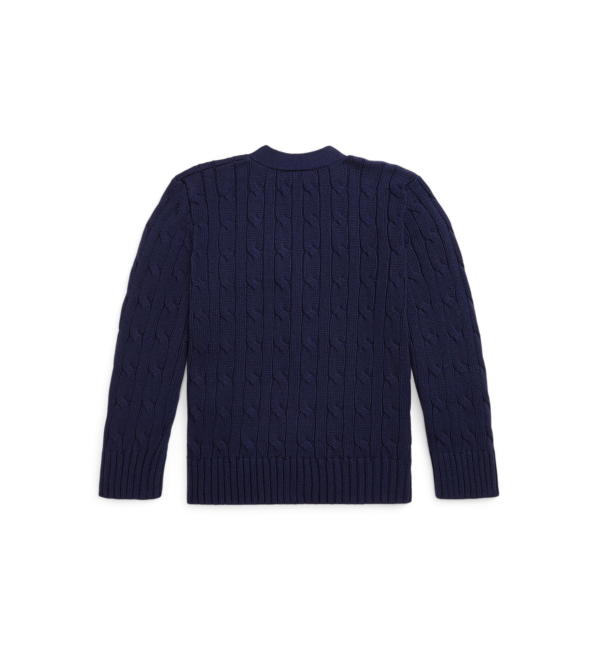 Boys 2-7 Cable-Knit Cotton V-Neck Cardigan