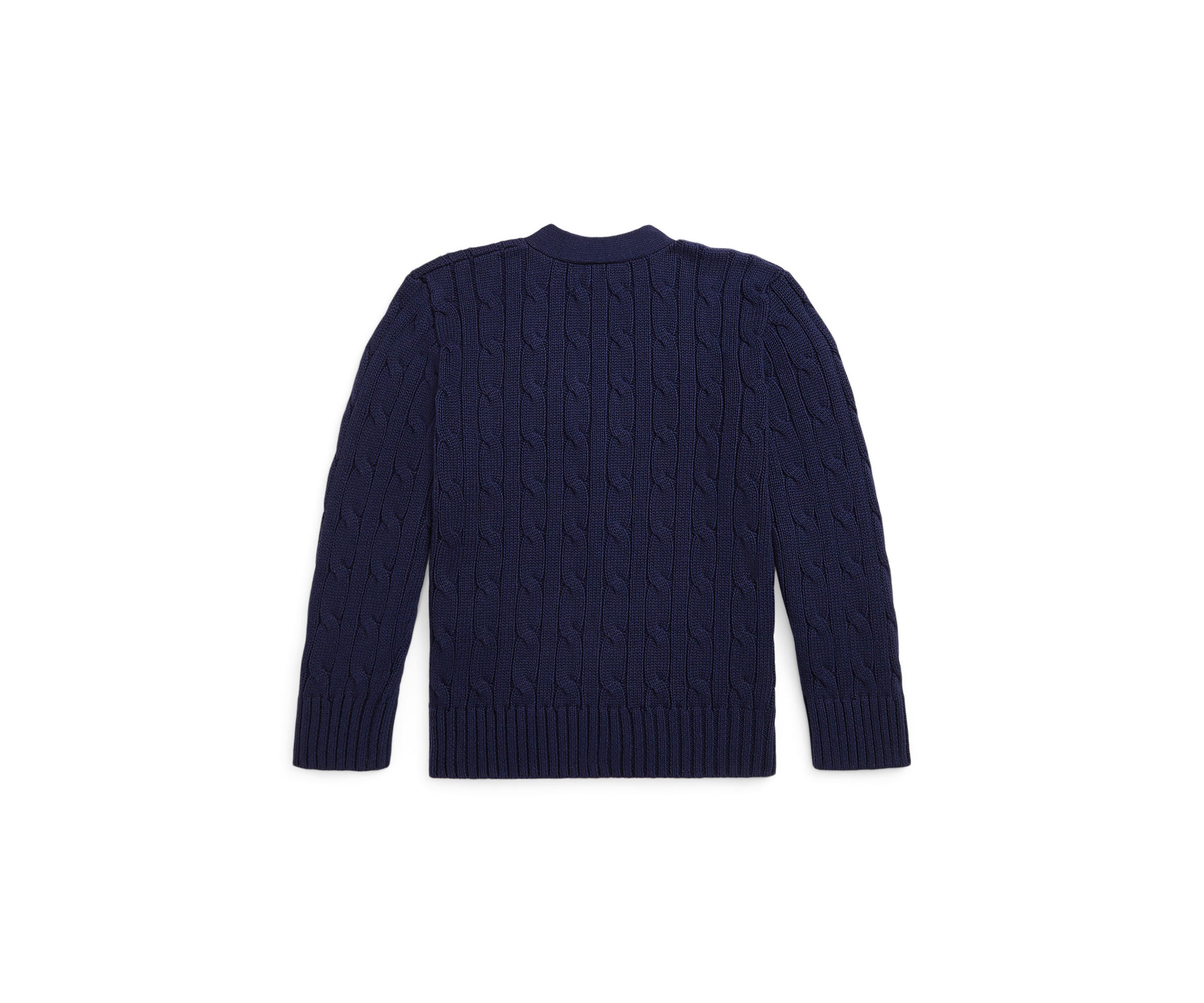 Boys 2-7 Cable-Knit Cotton V-Neck Cardigan