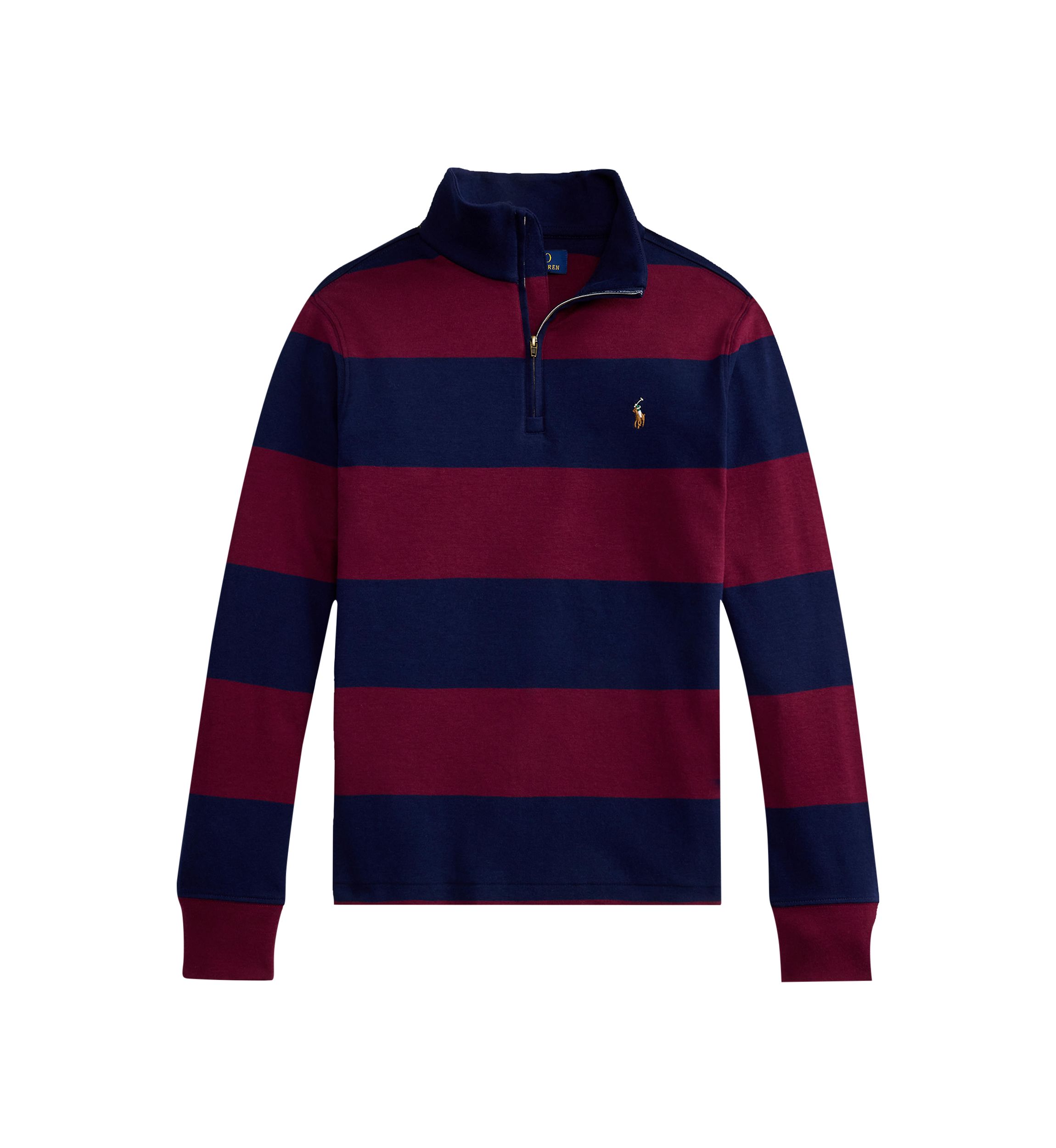 Boys 8-20 Striped Cotton Interlock Pullover
