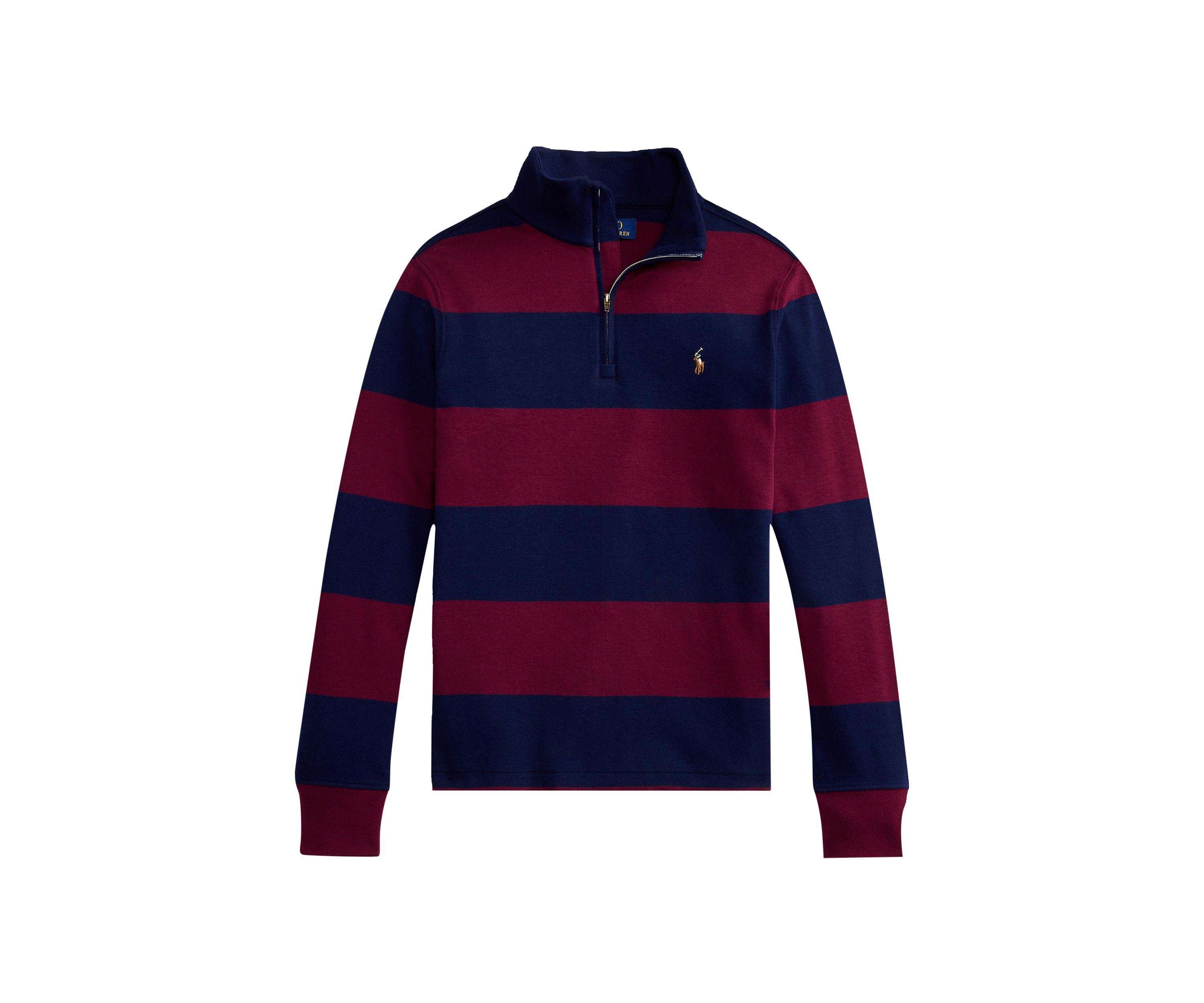 Boys 8-20 Striped Cotton Interlock Pullover