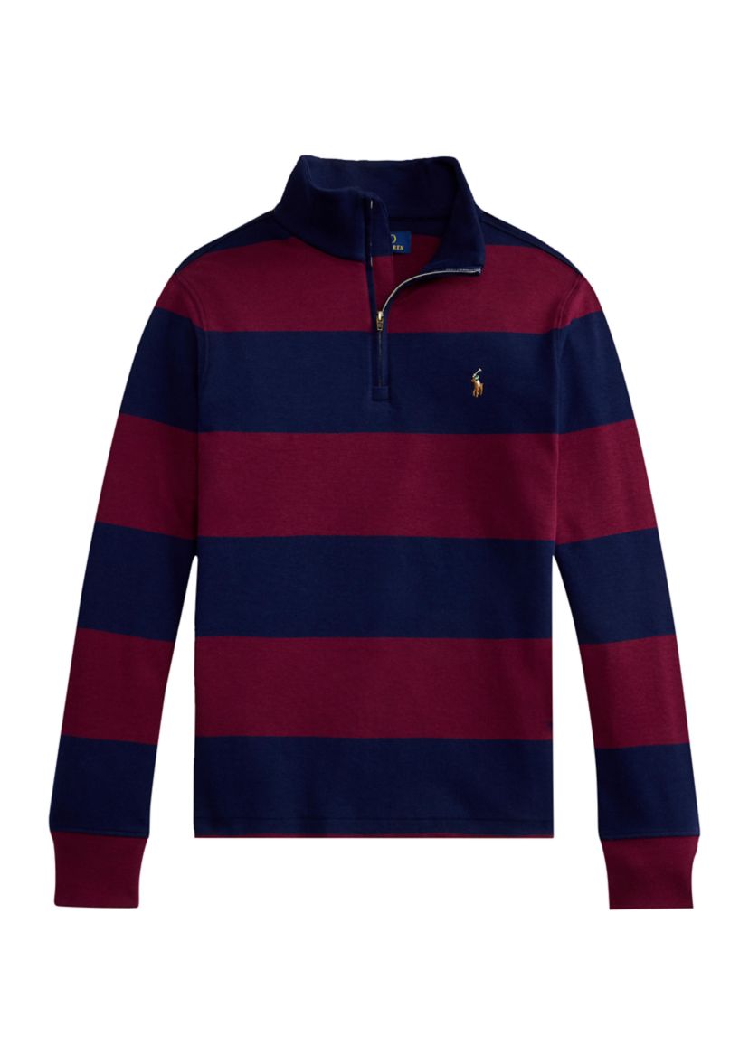 Boys 8-20 Striped Cotton Interlock Pullover