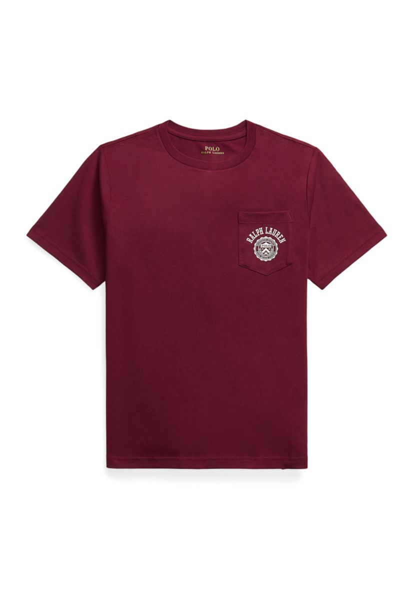 Boys 8-20 Logo Cotton Jersey Pocket Tee