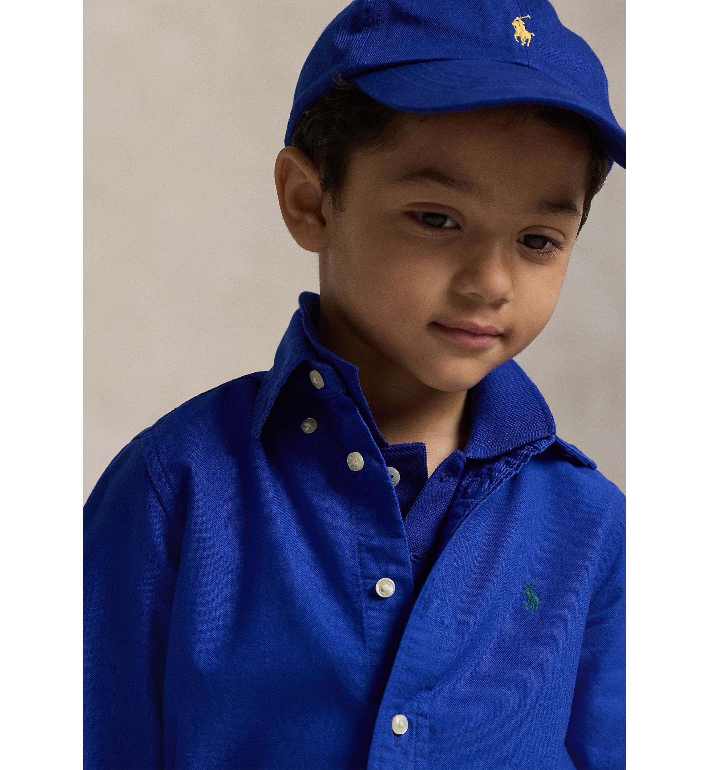 Boys 2-7 Garment-Dyed Cotton Oxford Shirt